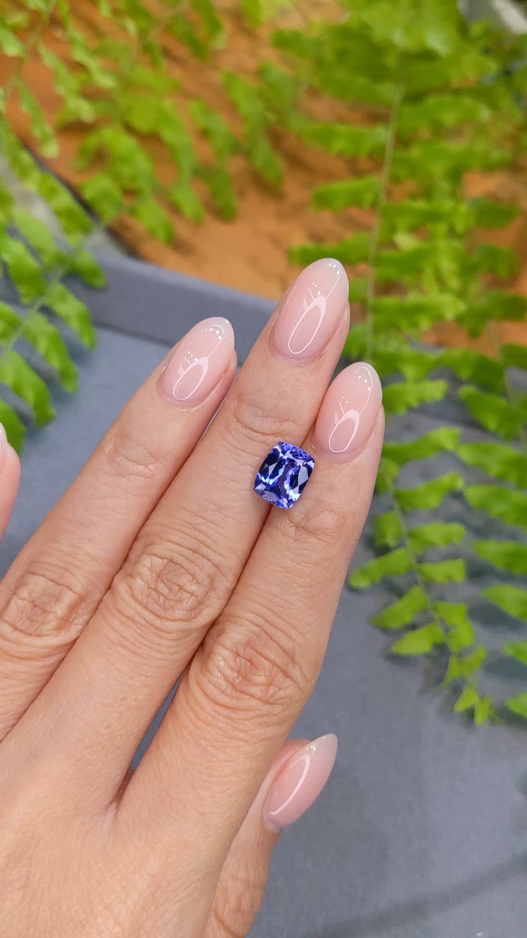2.35 Ct. Violetish Blue Tanzanite from Tanzania Size Video