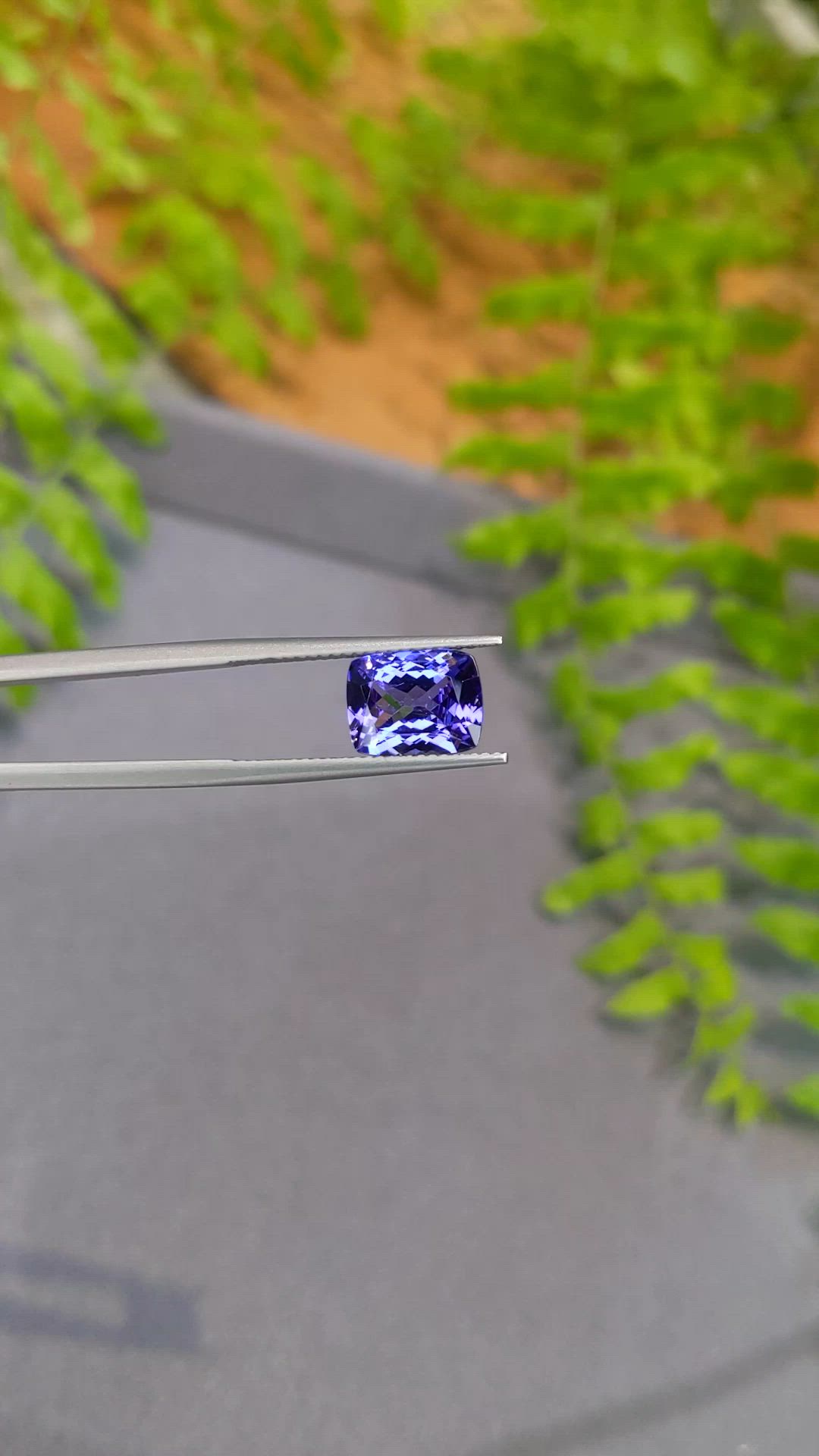 3.09 Ct. Violetish Blue Tanzanite from Tanzania Size Video