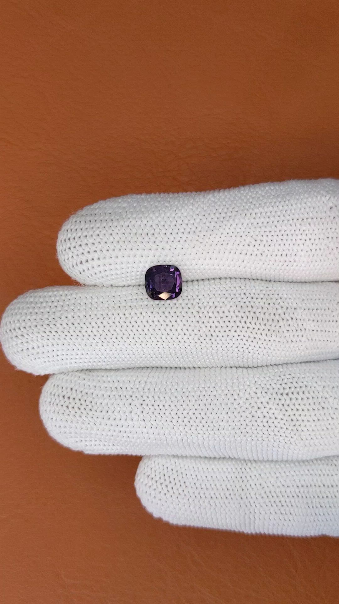 1.35 Ct. Purple Spinel from Ceylon (Sri Lanka) Size Video