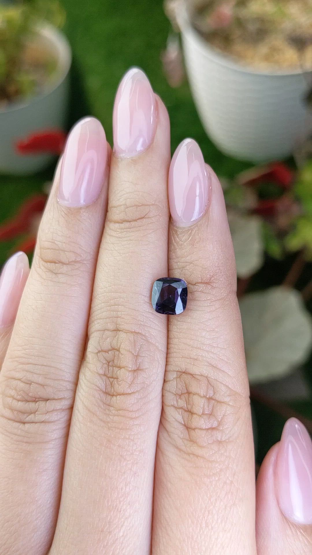 1.35 Ct. Purple Spinel from Ceylon (Sri Lanka) Size Video
