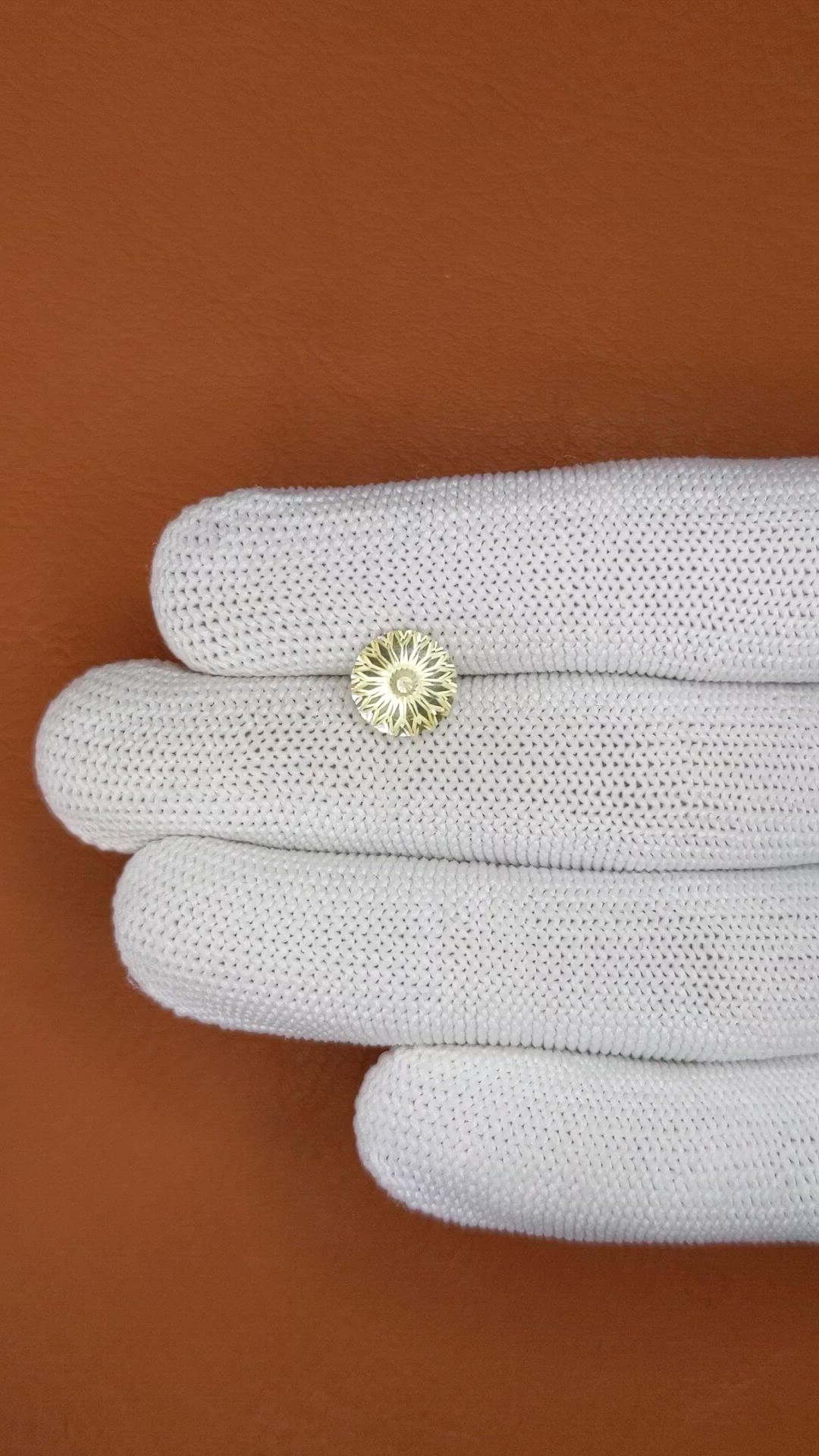 2.54 Ct. Lemon Quartz from Madagascar Size Video