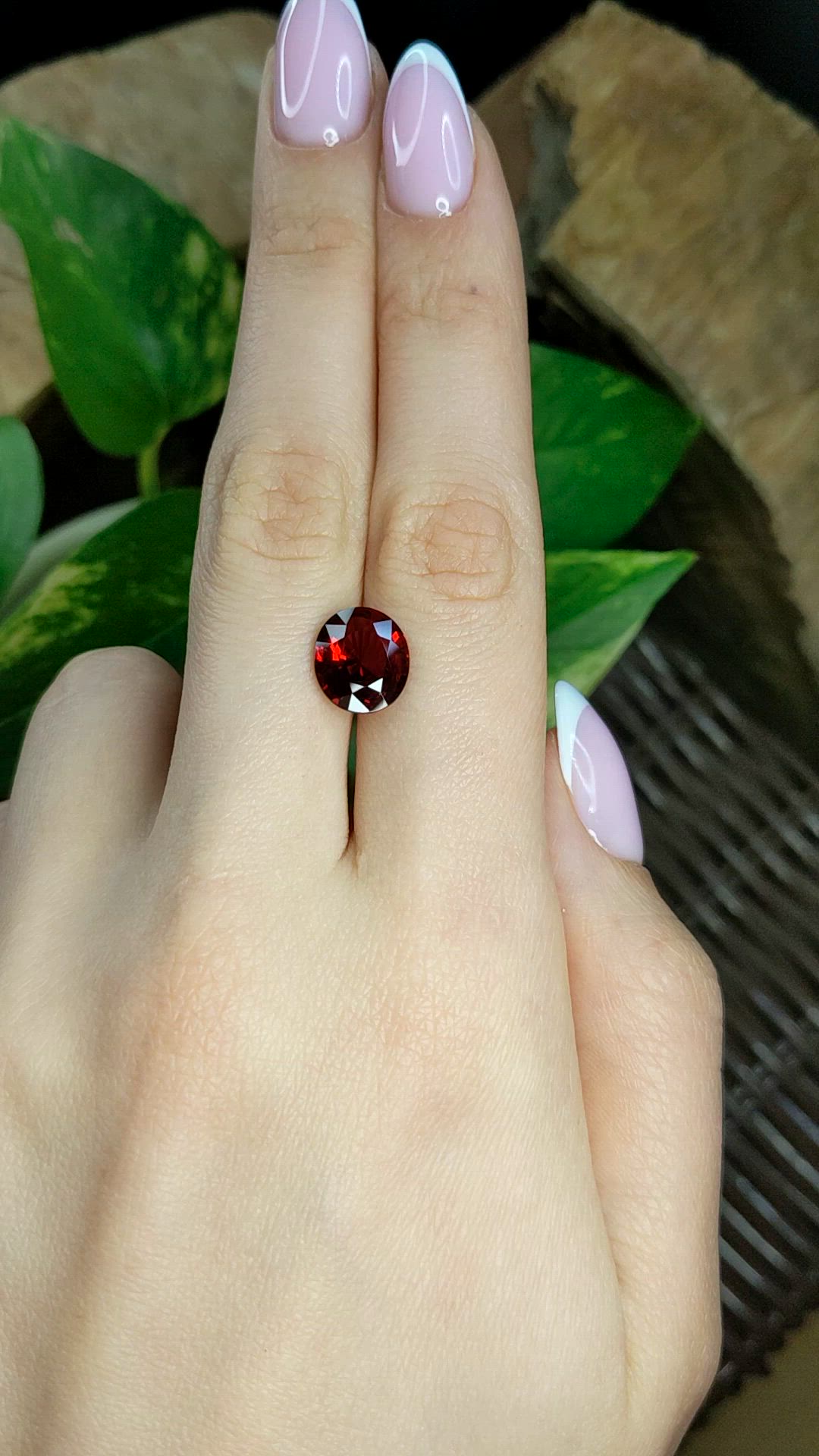 3.37 Ct. Orangish Red Spinel from Vietnam Size Video
