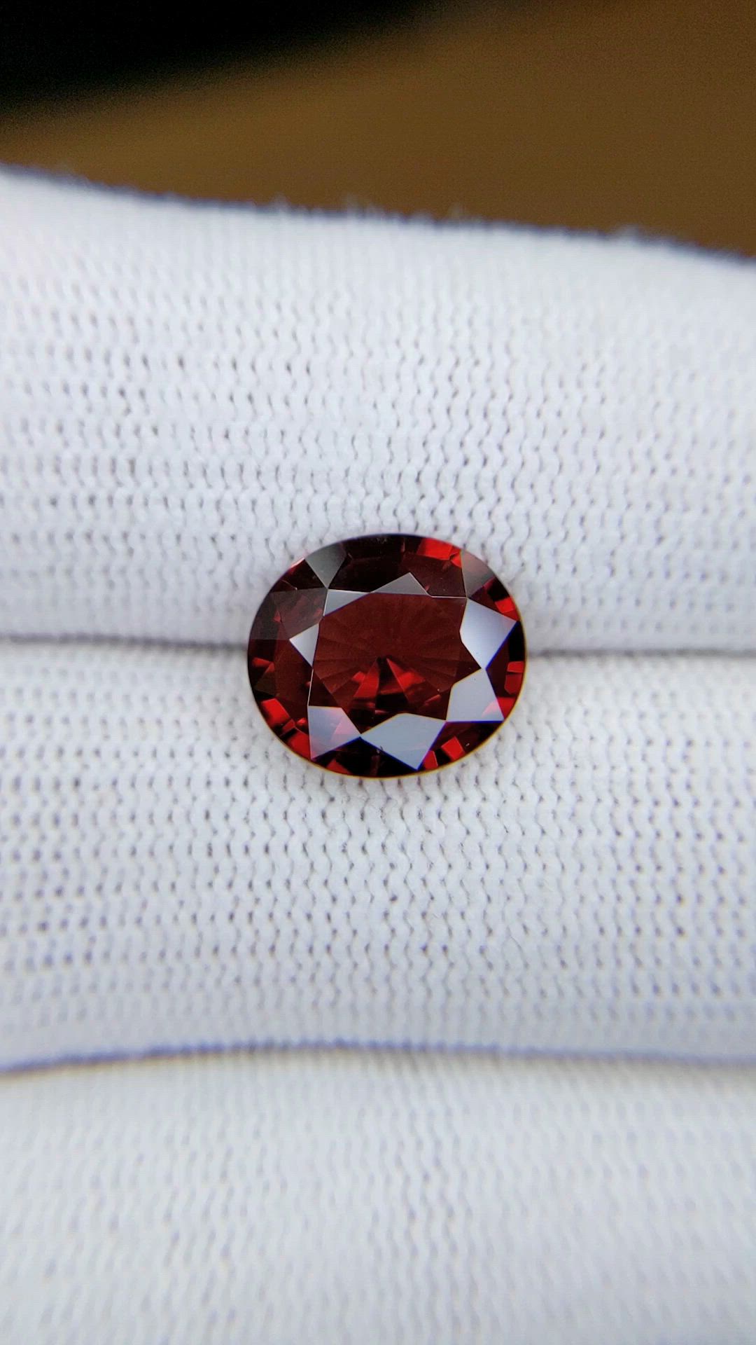 3.37 Ct. Orangish Red Spinel from Vietnam Size Video