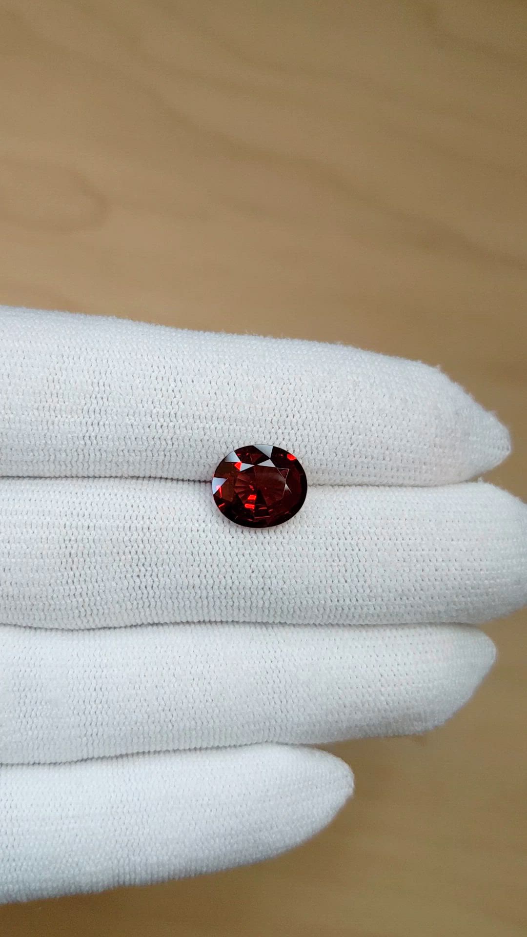 3.37 Ct. Orangish Red Spinel from Vietnam Size Video