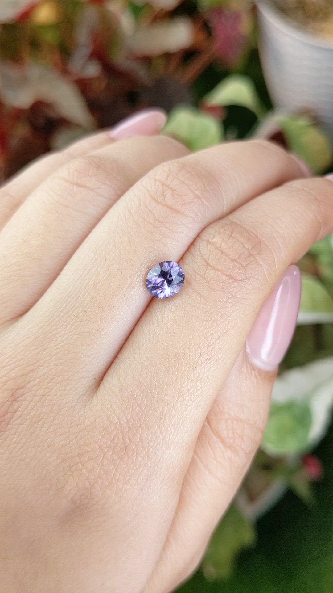 1.25 Ct. Purple Spinel from Ceylon (Sri Lanka) Size Video