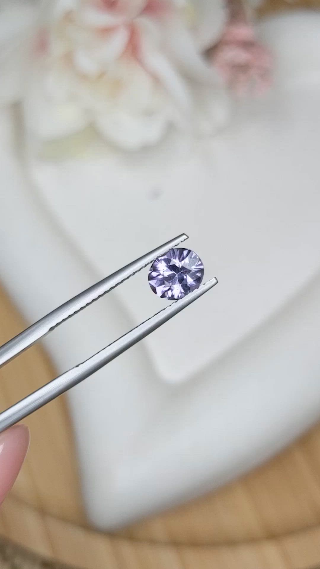 1.25 Ct. Purple Spinel from Ceylon (Sri Lanka) Size Video