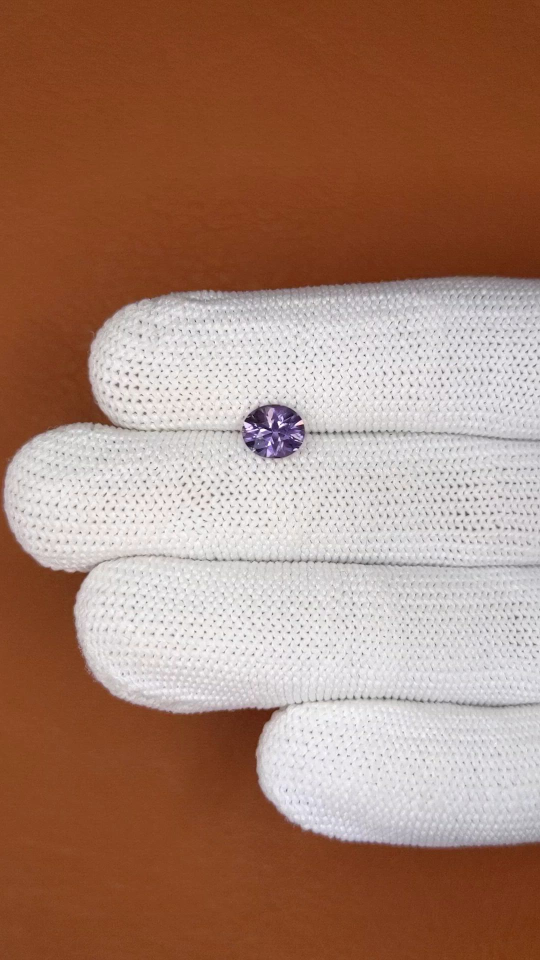 1.25 Ct. Purple Spinel from Ceylon (Sri Lanka) Size Video