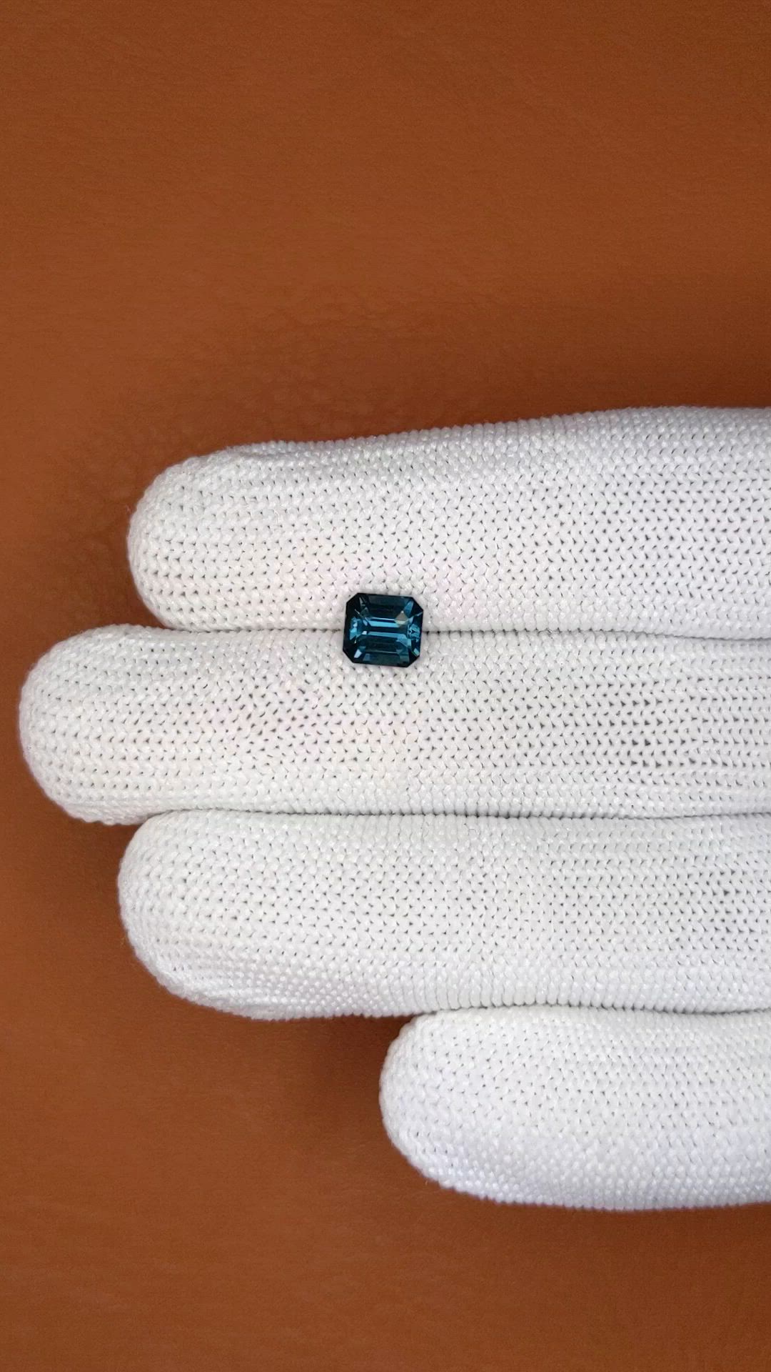 1.39 Ct. Greenish Blue Spinel from Ceylon (Sri Lanka) Size Video