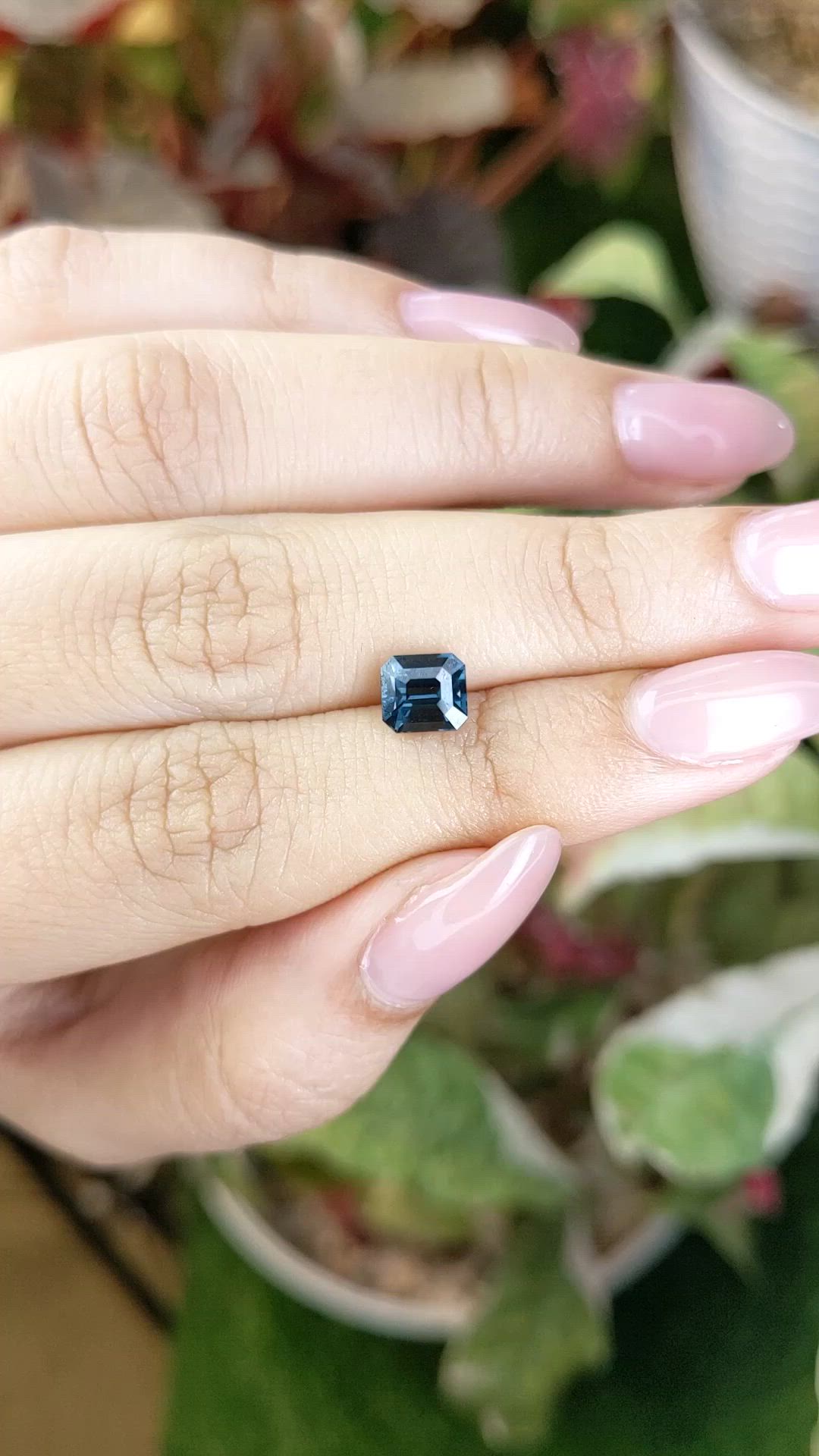 1.39 Ct. Greenish Blue Spinel from Ceylon (Sri Lanka) Size Video
