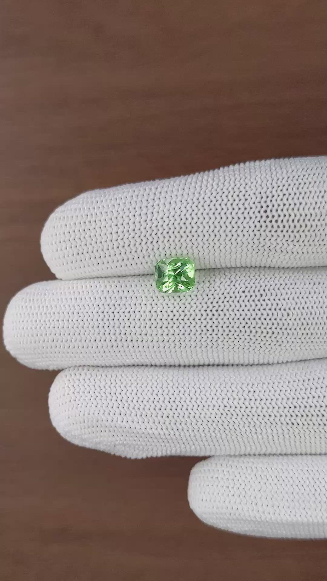 2.26 Ct. Green Grossular Garnet from Tanzania Size Video
