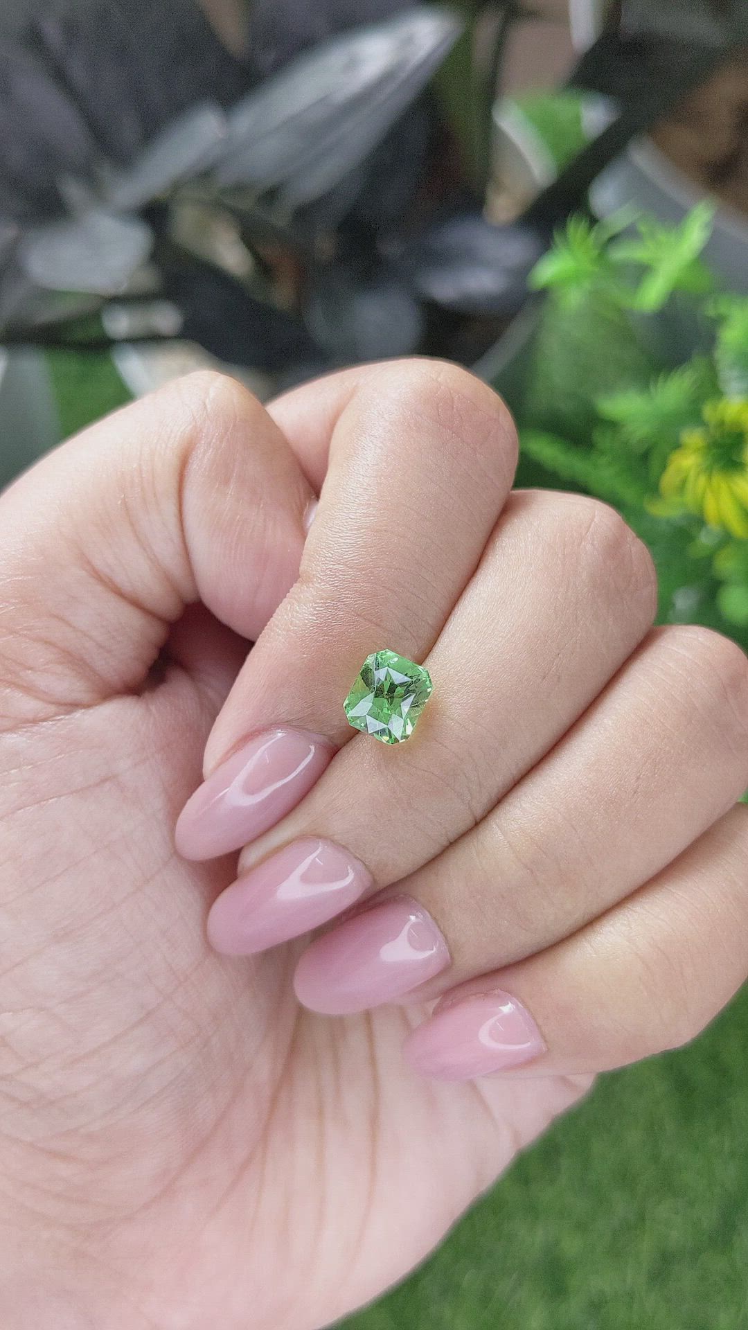 2.26 Ct. Green Grossular Garnet from Tanzania Size Video