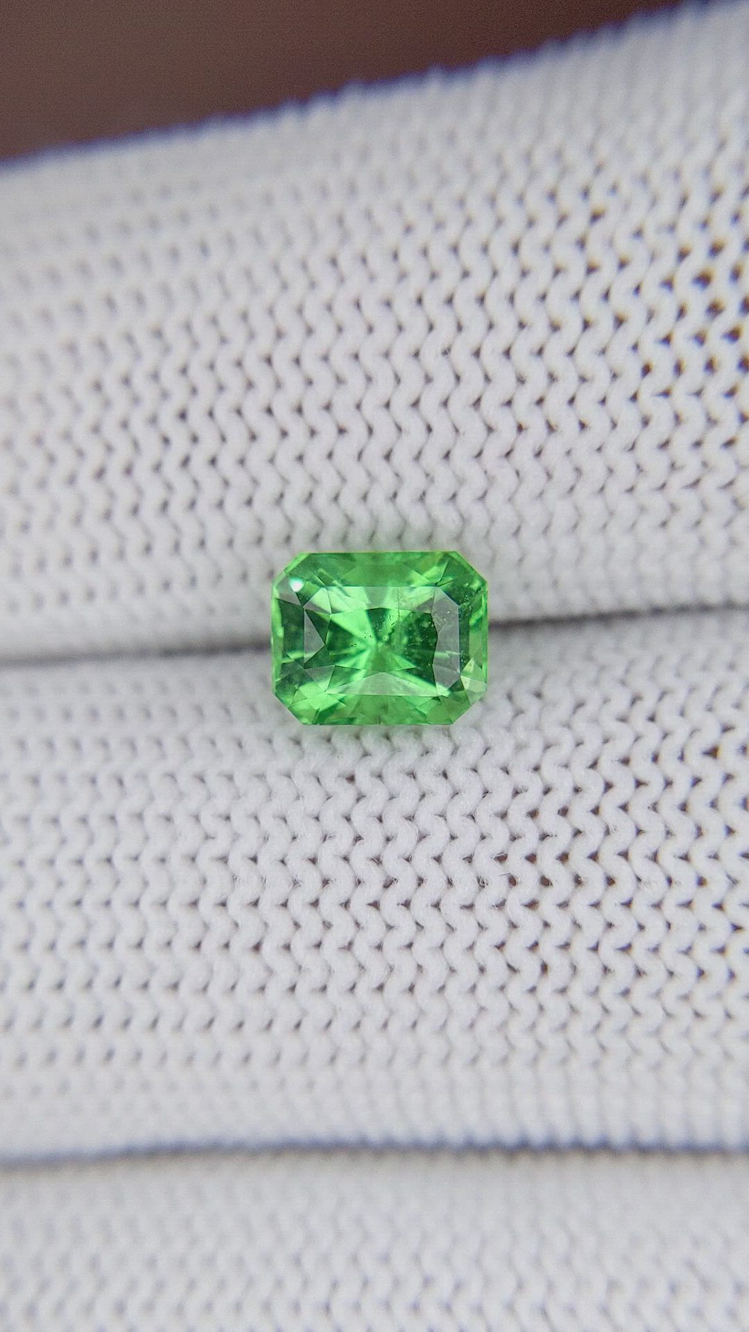 1.62 Ct. Green Grossular Garnet from Tanzania Size Video