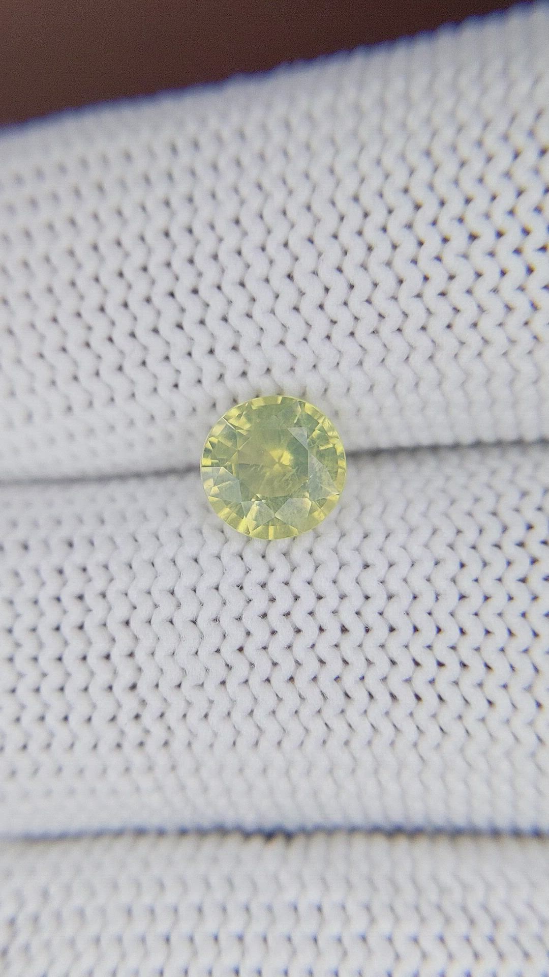1.09 Ct. Greenish Yellow Chrysoberyl from Ceylon (Sri Lanka) Size Video