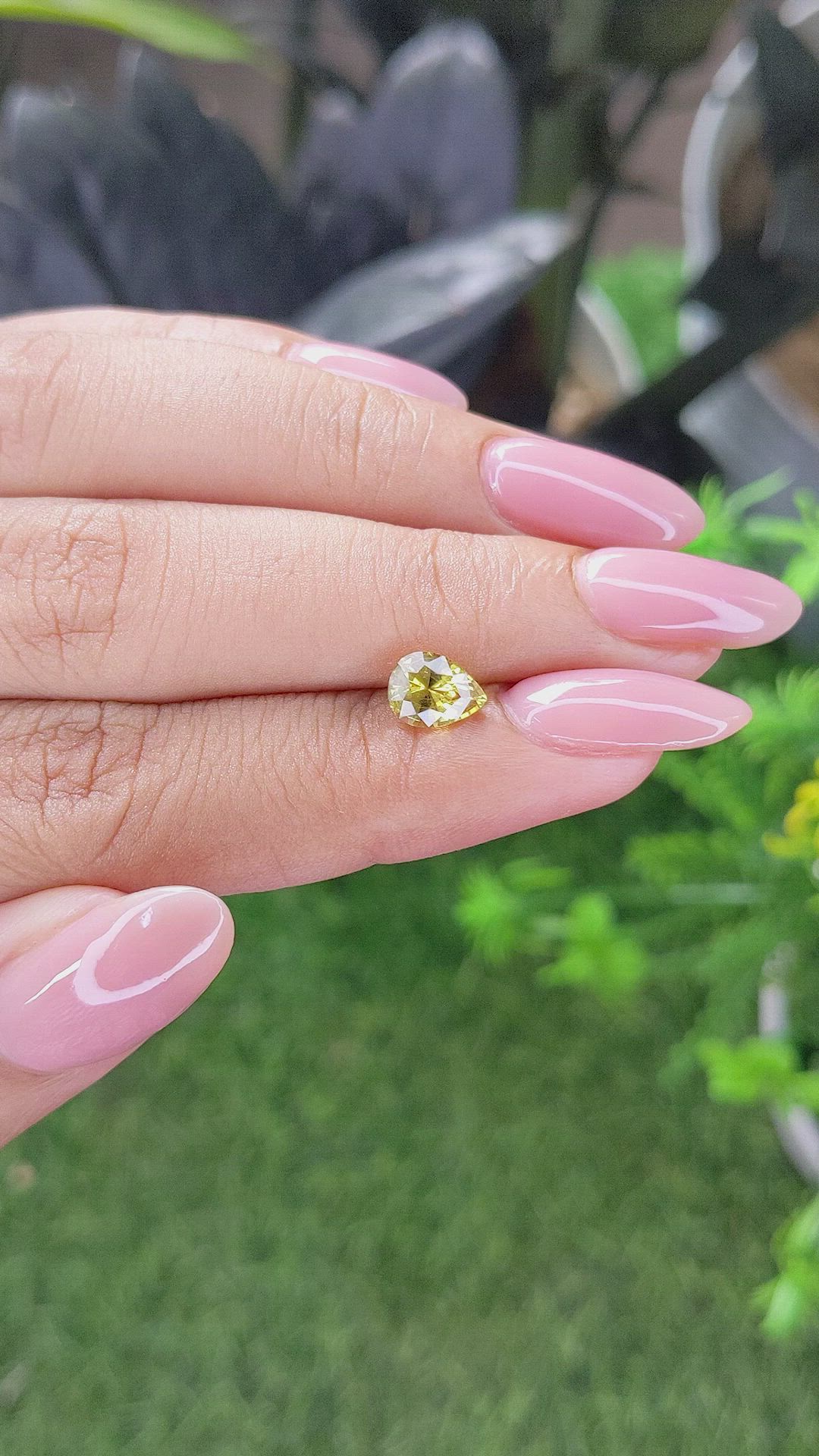 1.20 Ct. Greenish Yellow Chrysoberyl from Ceylon (Sri Lanka) Size Video