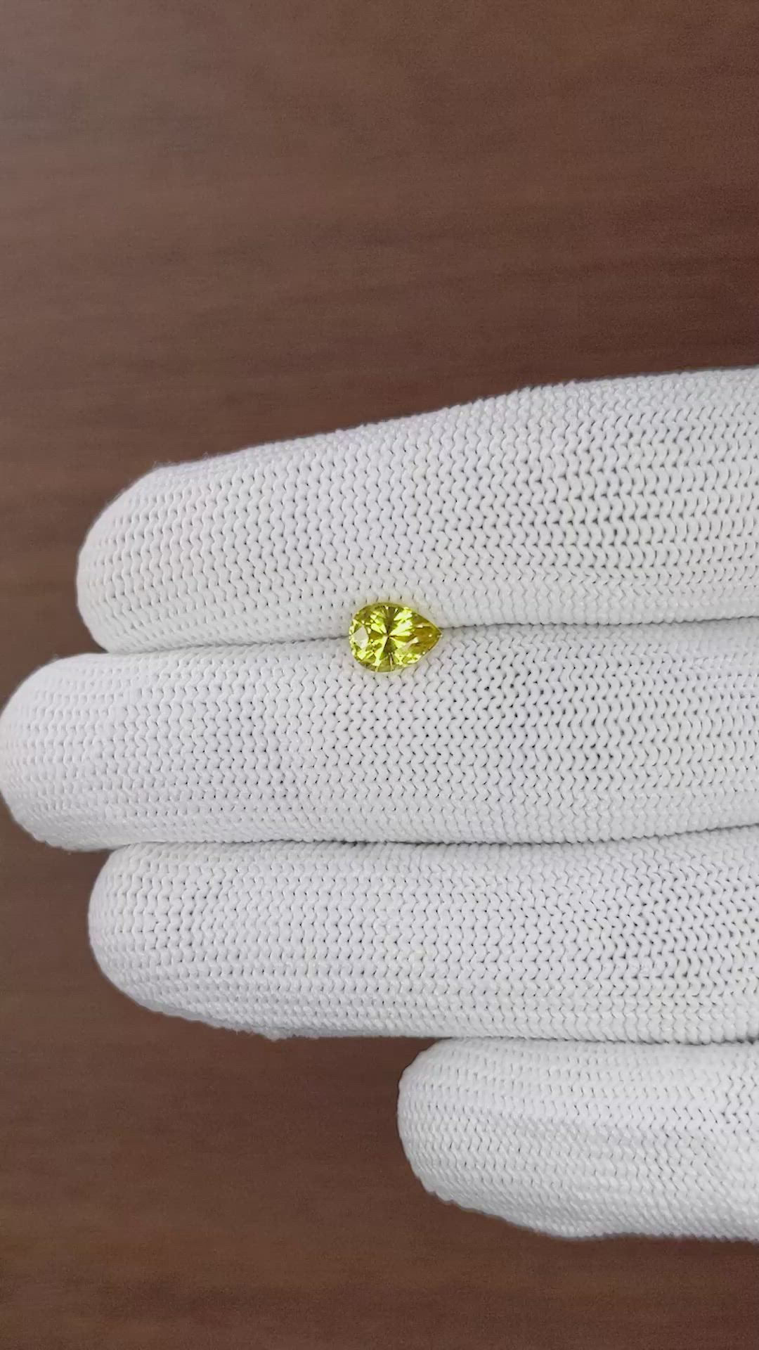 1.20 Ct. Greenish Yellow Chrysoberyl from Ceylon (Sri Lanka) Size Video