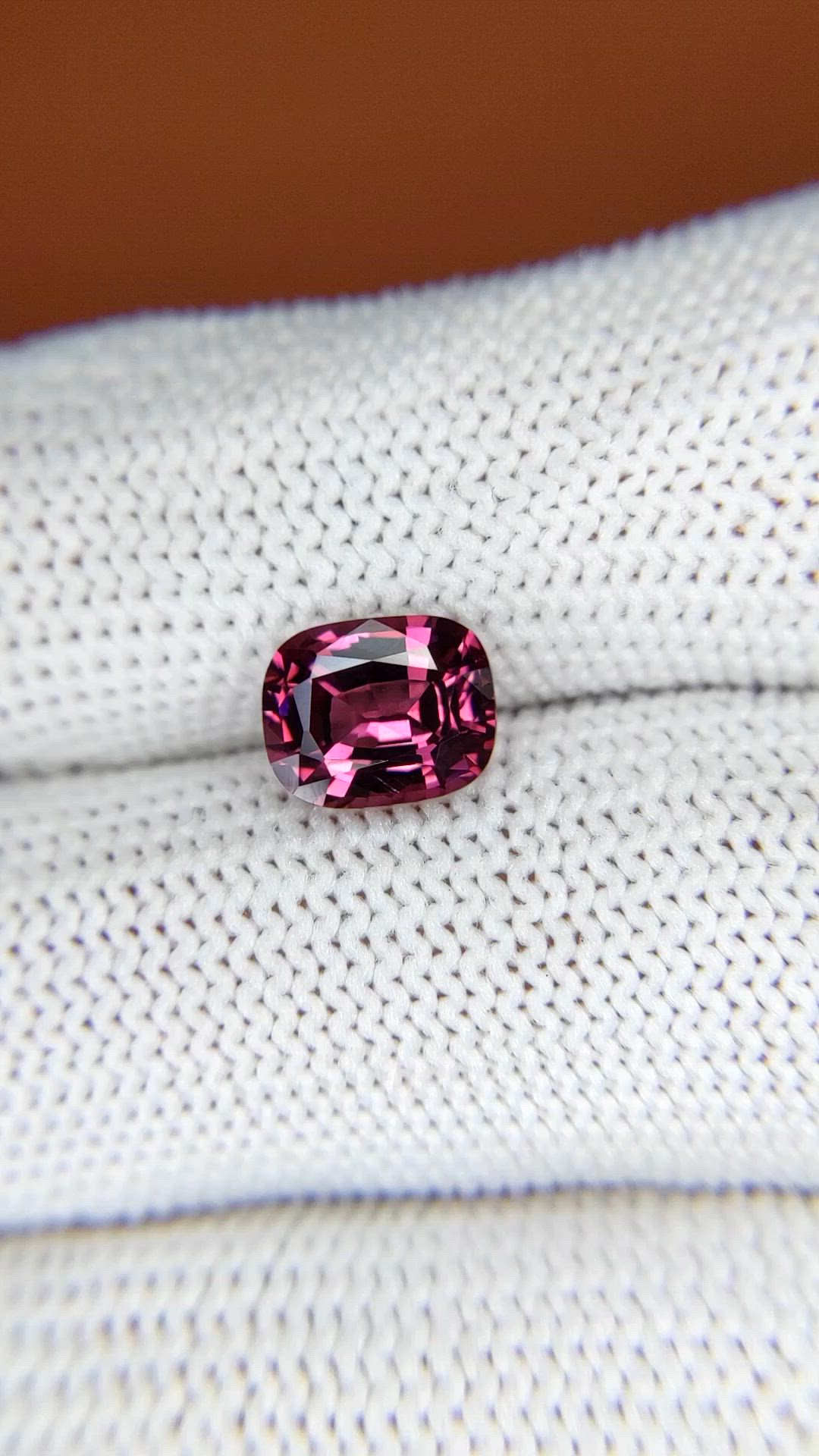 2.20 Ct. Purplish Red Rhodolite Garnet from Ceylon (Sri Lanka) Size Video