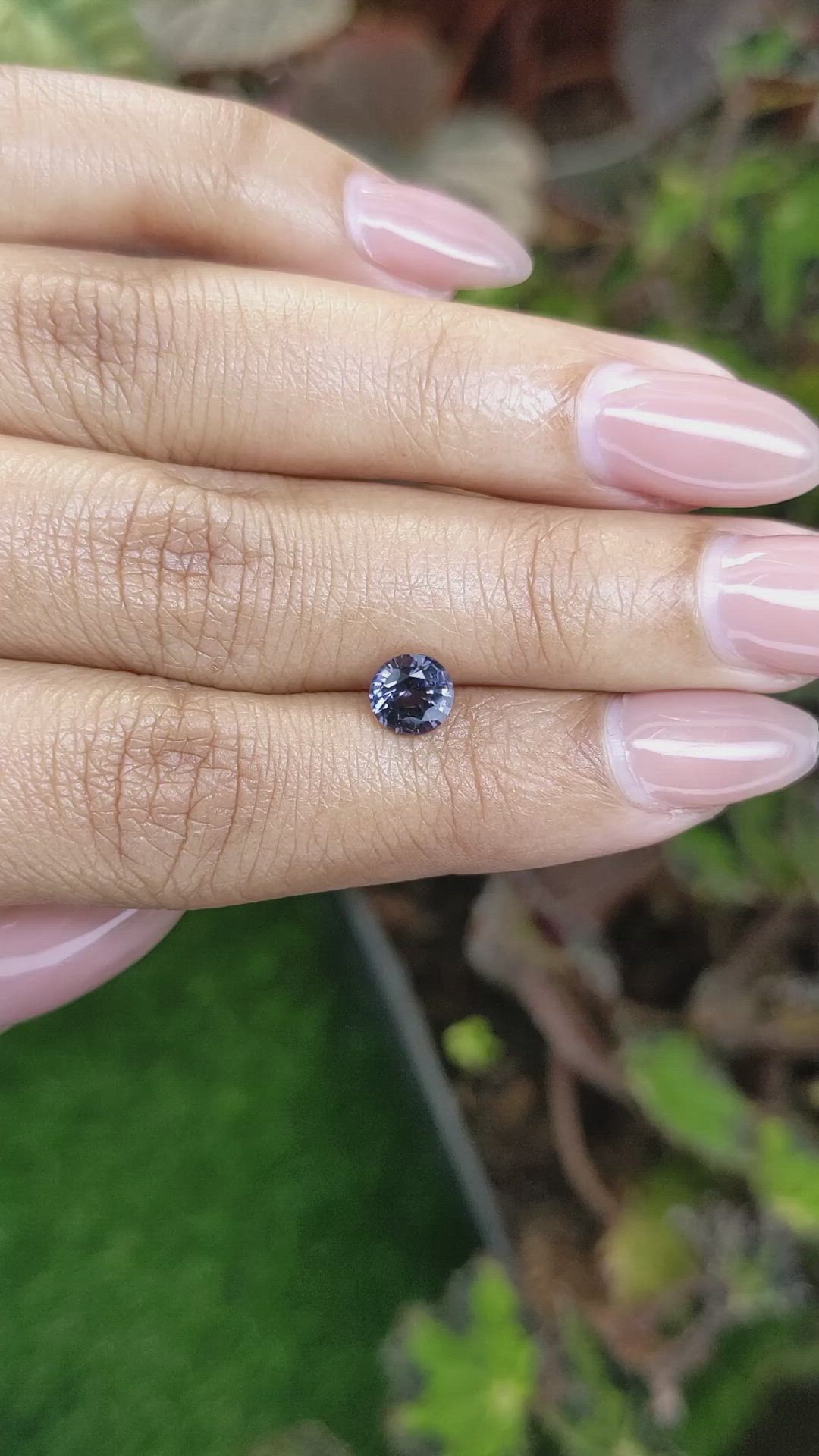 0.94 Ct. Purplish Blue Spinel from Ceylon (Sri Lanka) Size Video