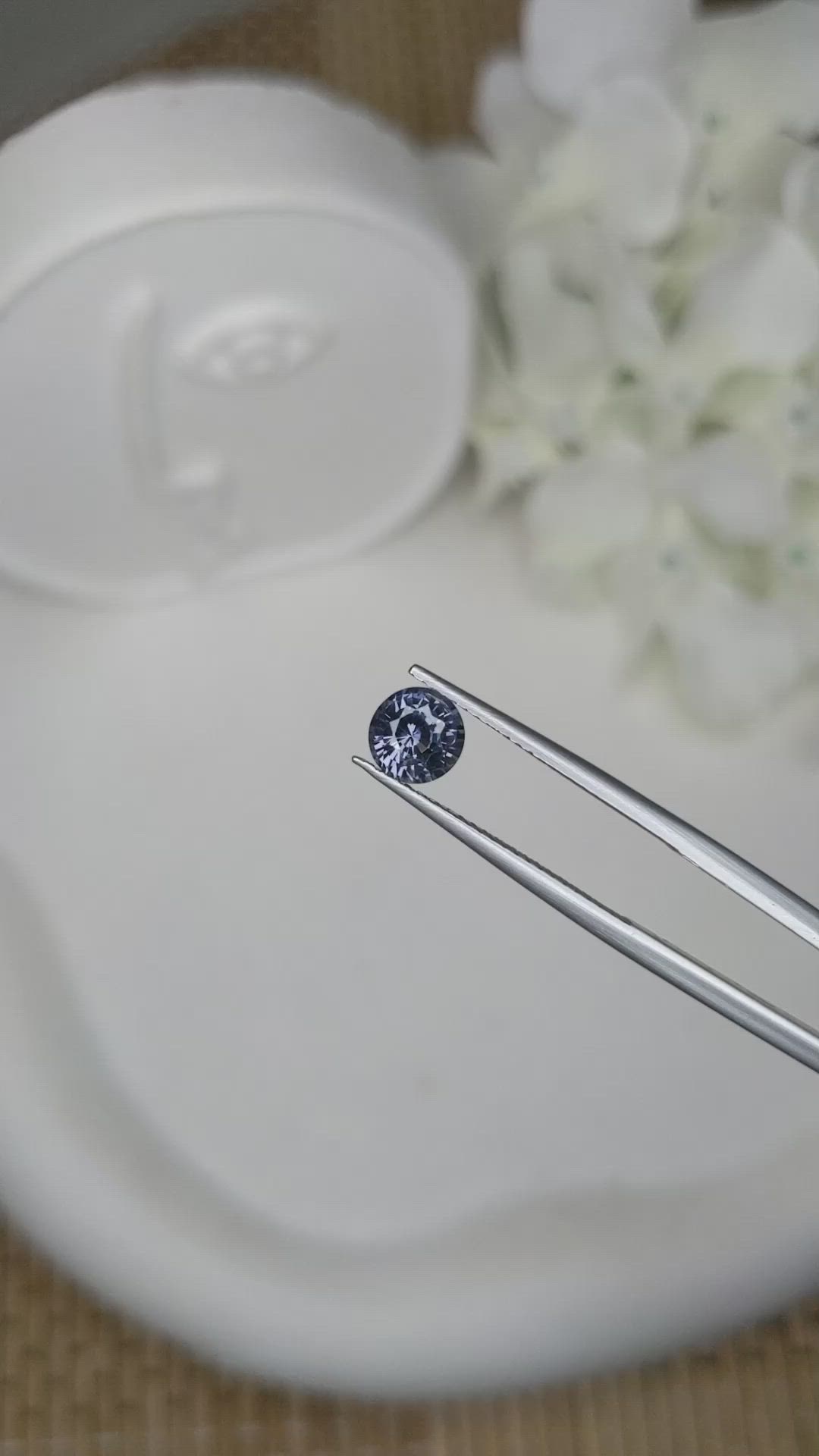 0.94 Ct. Purplish Blue Spinel from Ceylon (Sri Lanka) Size Video