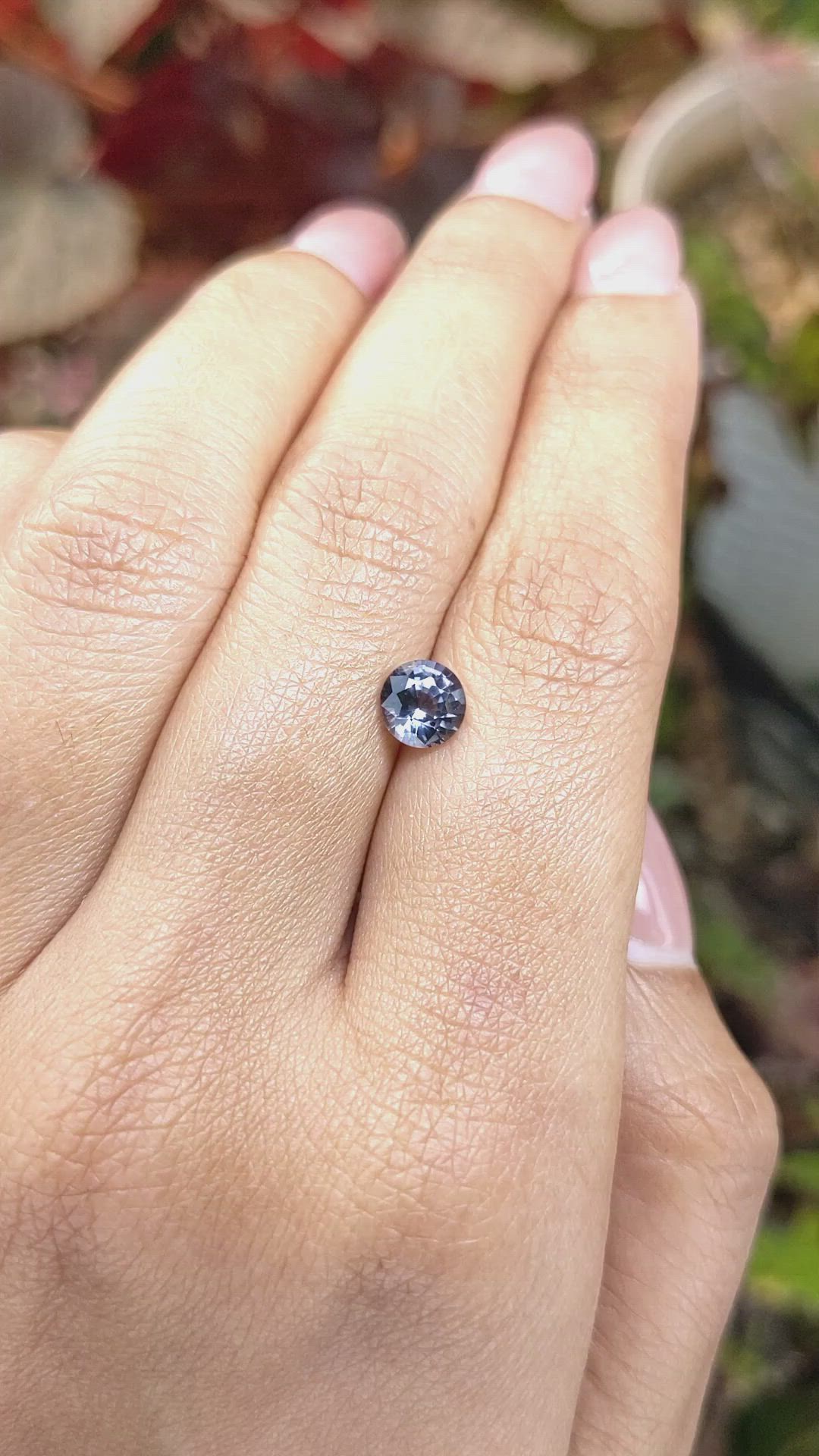 0.94 Ct. Purplish Blue Spinel from Ceylon (Sri Lanka) Size Video