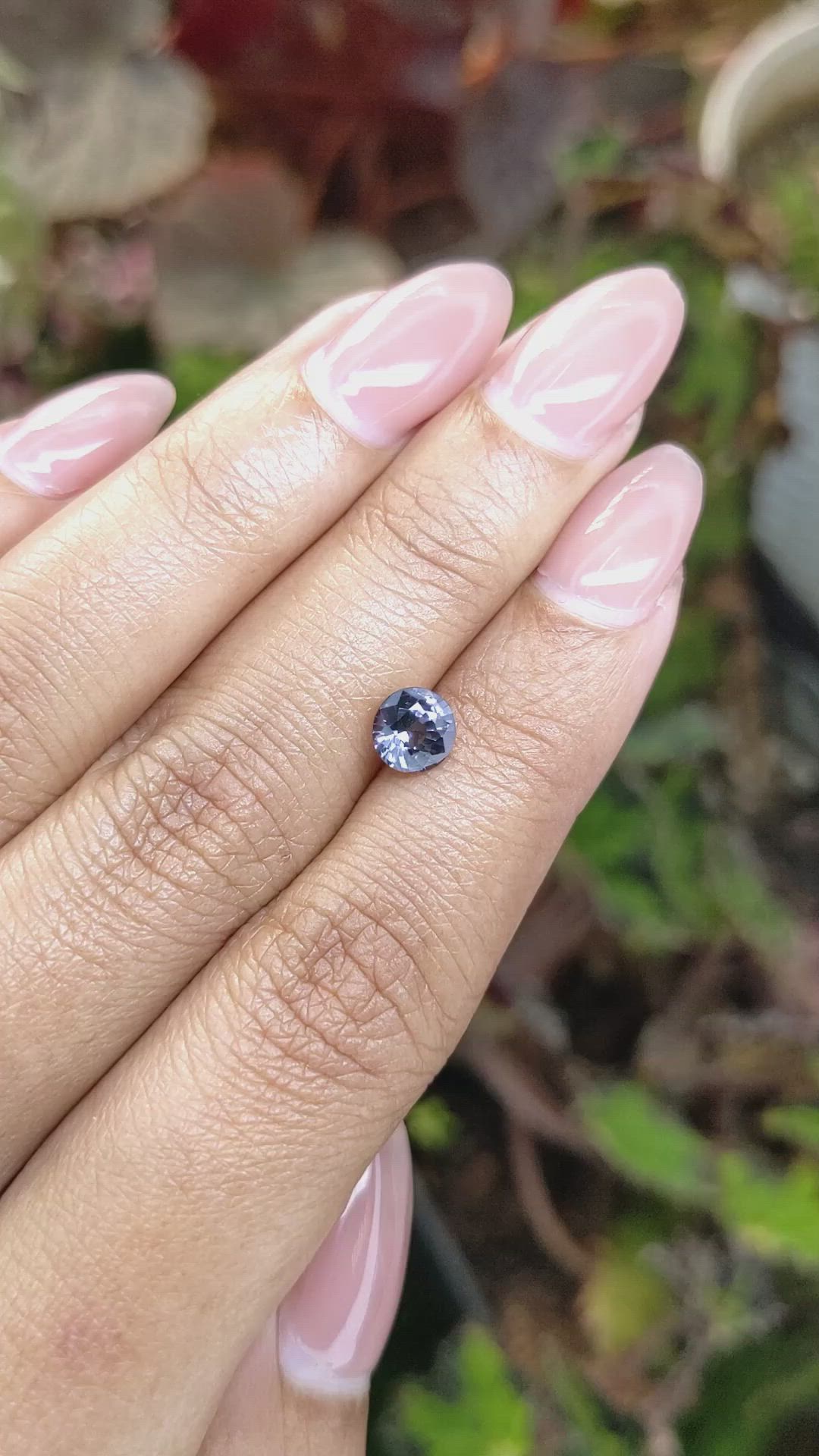 0.94 Ct. Purplish Blue Spinel from Ceylon (Sri Lanka) Size Video