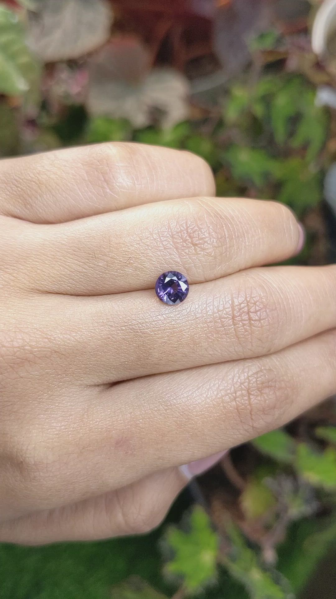 0.95 Ct. Purple Spinel from Ceylon (Sri Lanka) Size Video
