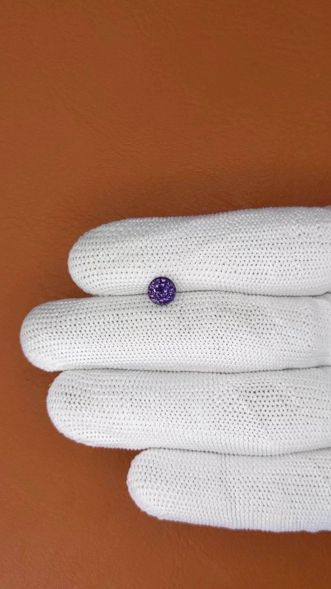 0.95 Ct. Purple Spinel from Ceylon (Sri Lanka) Size Video