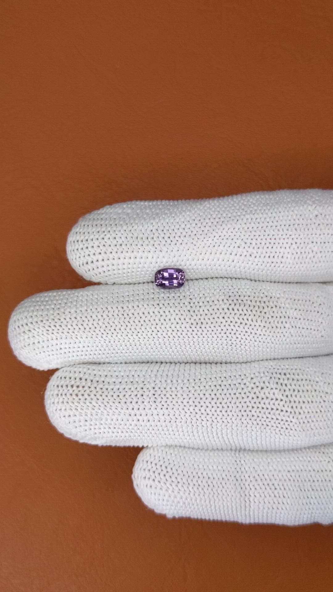 0.68 Ct. Purple Spinel from Ceylon (Sri Lanka) Size Video
