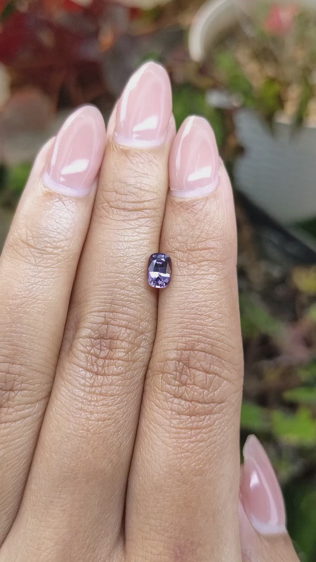 0.68 Ct. Purple Spinel from Ceylon (Sri Lanka) Size Video