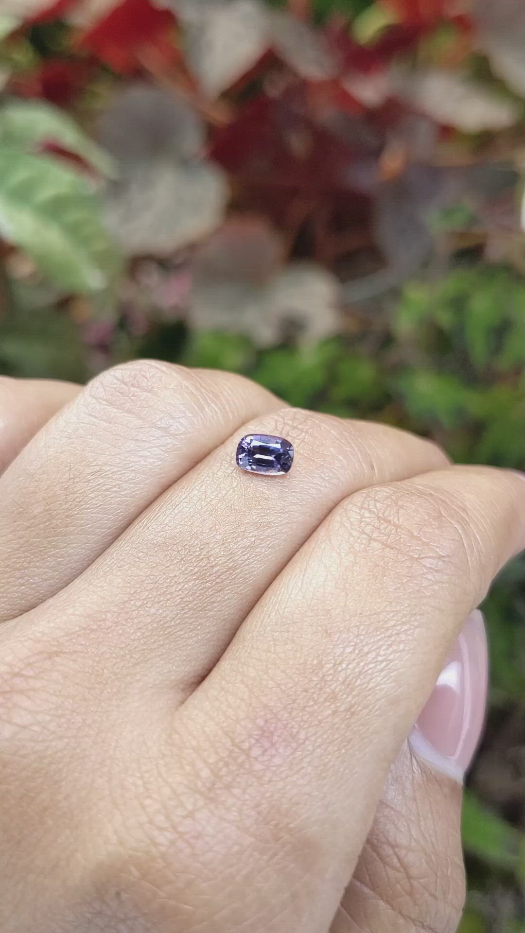 0.68 Ct. Purple Spinel from Ceylon (Sri Lanka) Size Video