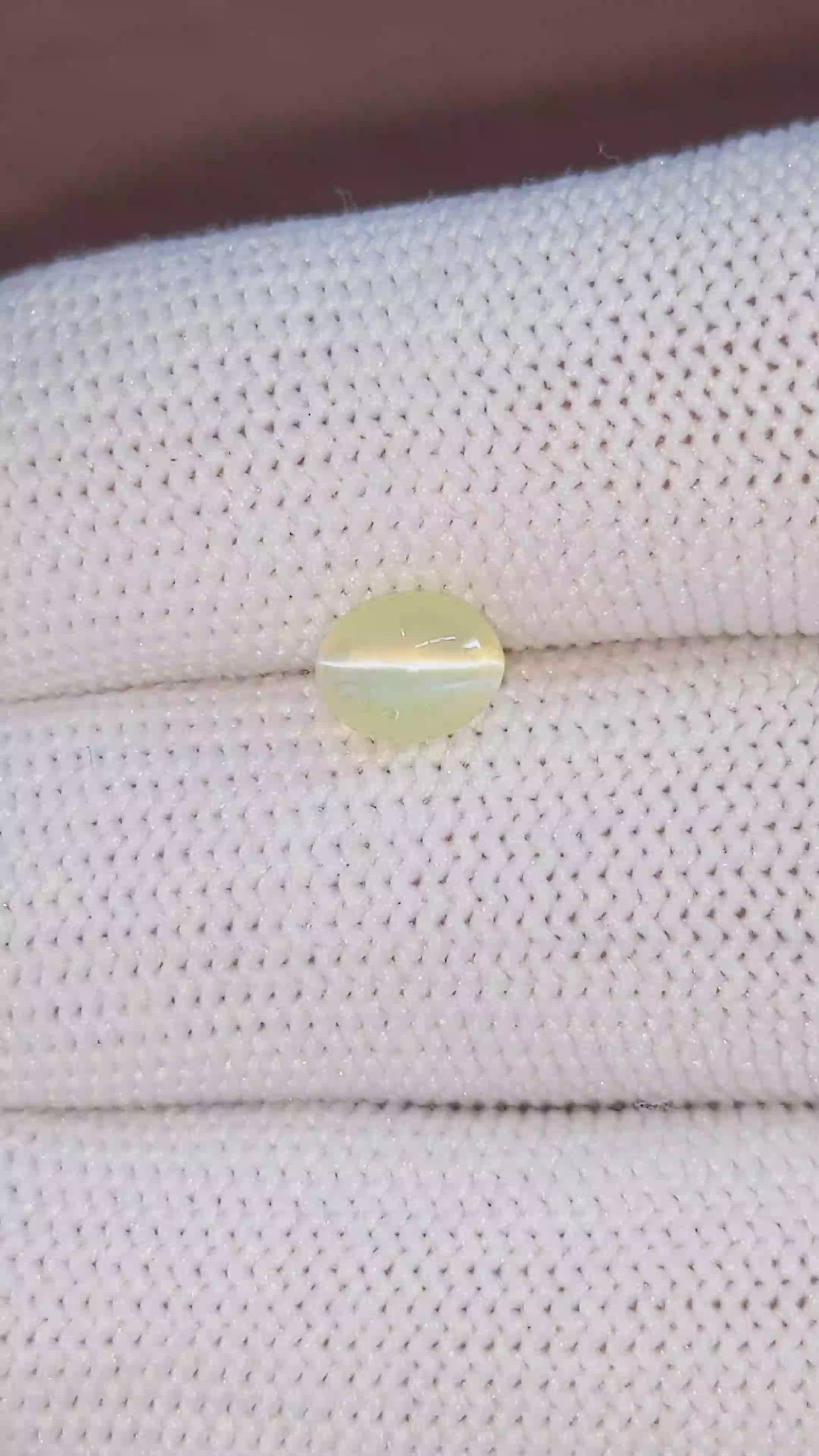1.61 Ct. Greenish Yellow Cabochon Chrysoberyl from Tanzania Size Video
