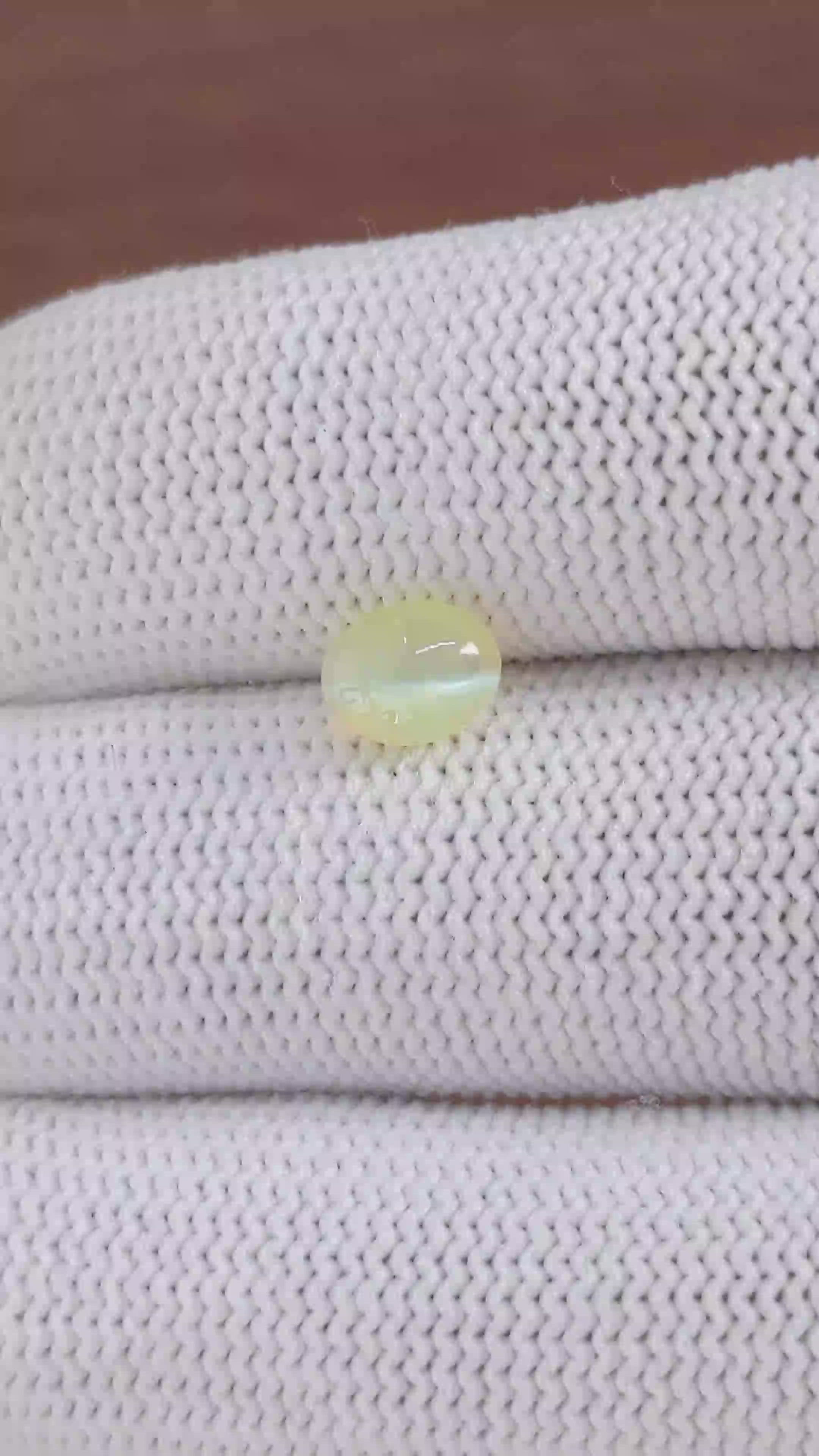 1.61 Ct. Greenish Yellow Cabochon Chrysoberyl from Tanzania Size Video