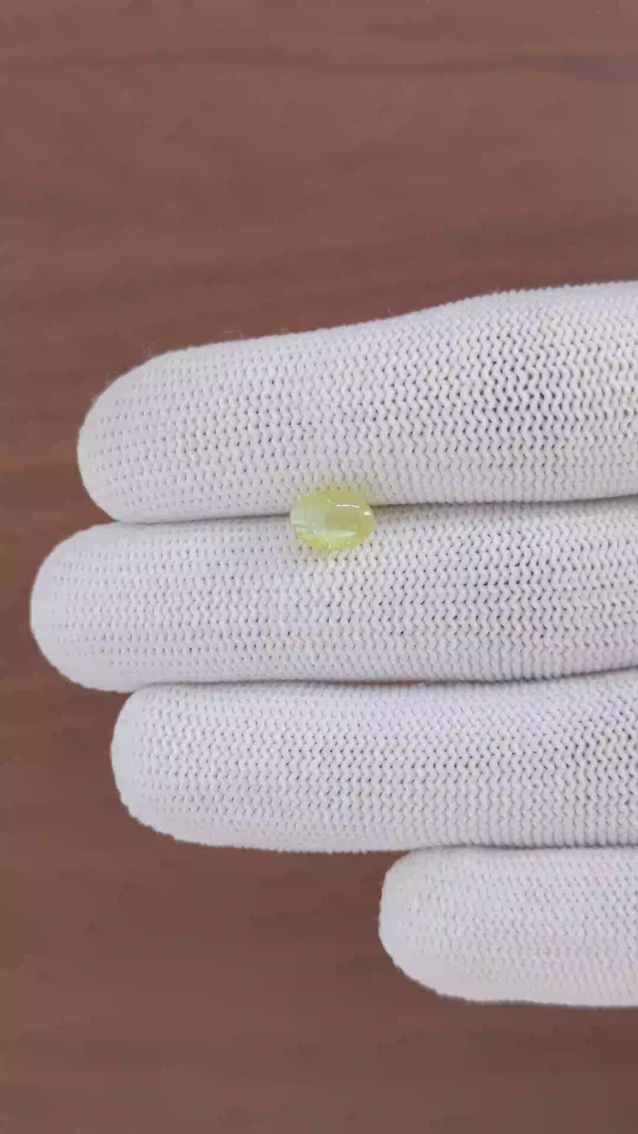 2.05 Ct. Greenish Yellow Cabochon Chrysoberyl from Tanzania Size Video