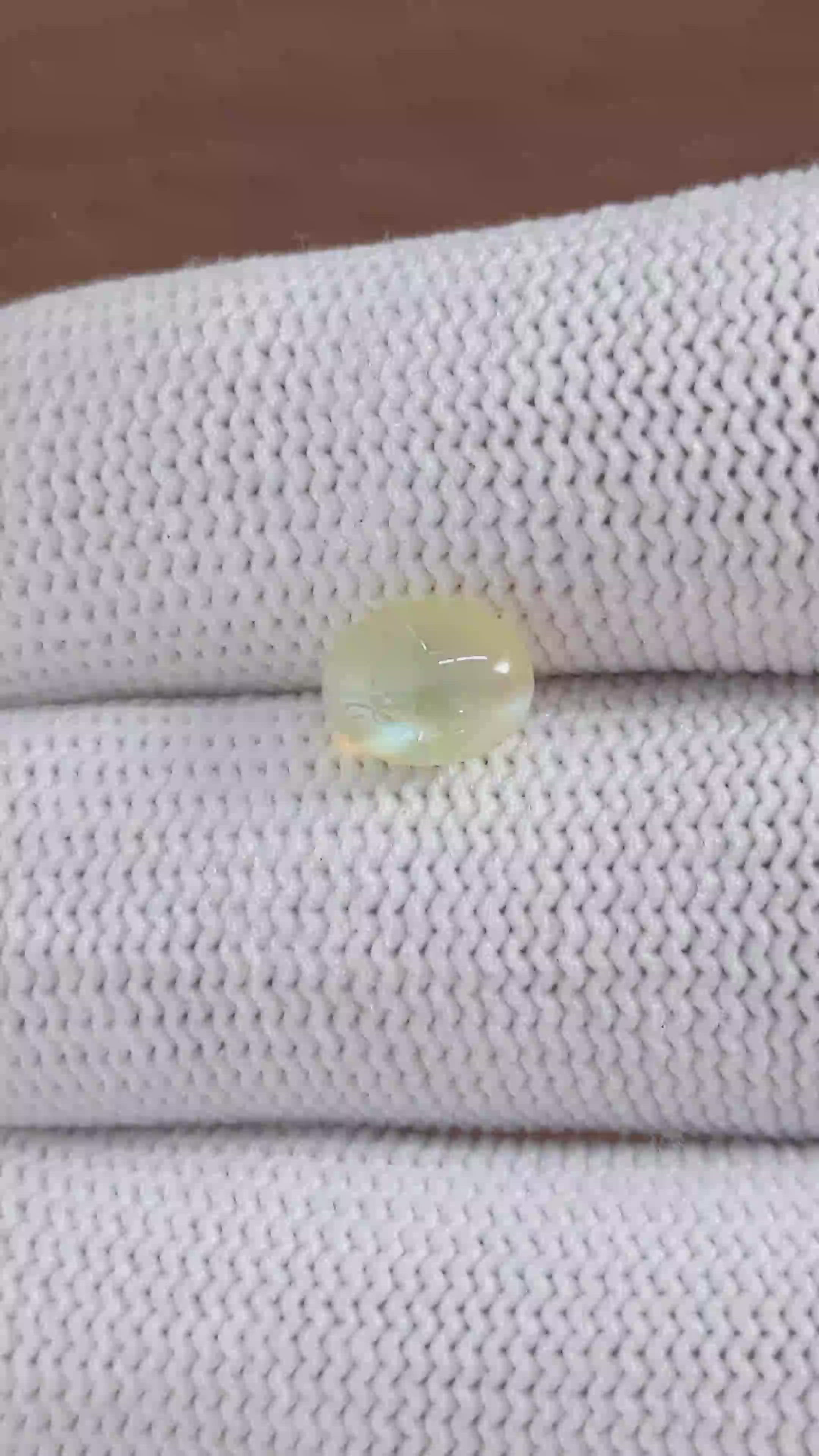 2.36 Ct. Greenish Yellow Cabochon Chrysoberyl from Tanzania Size Video