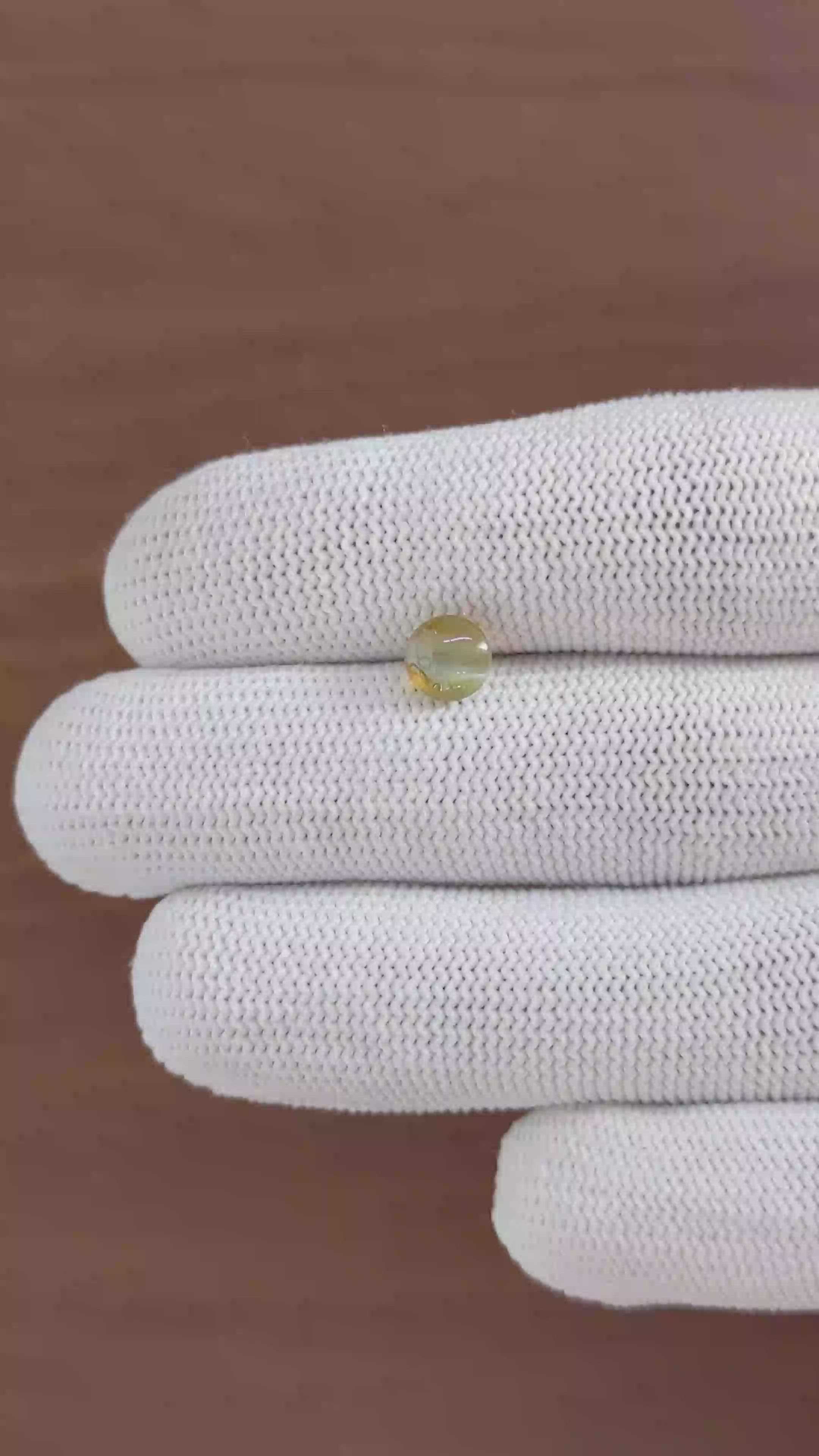 1.51 Ct. Brownish Green Cabochon Chrysoberyl from Tanzania Size Video
