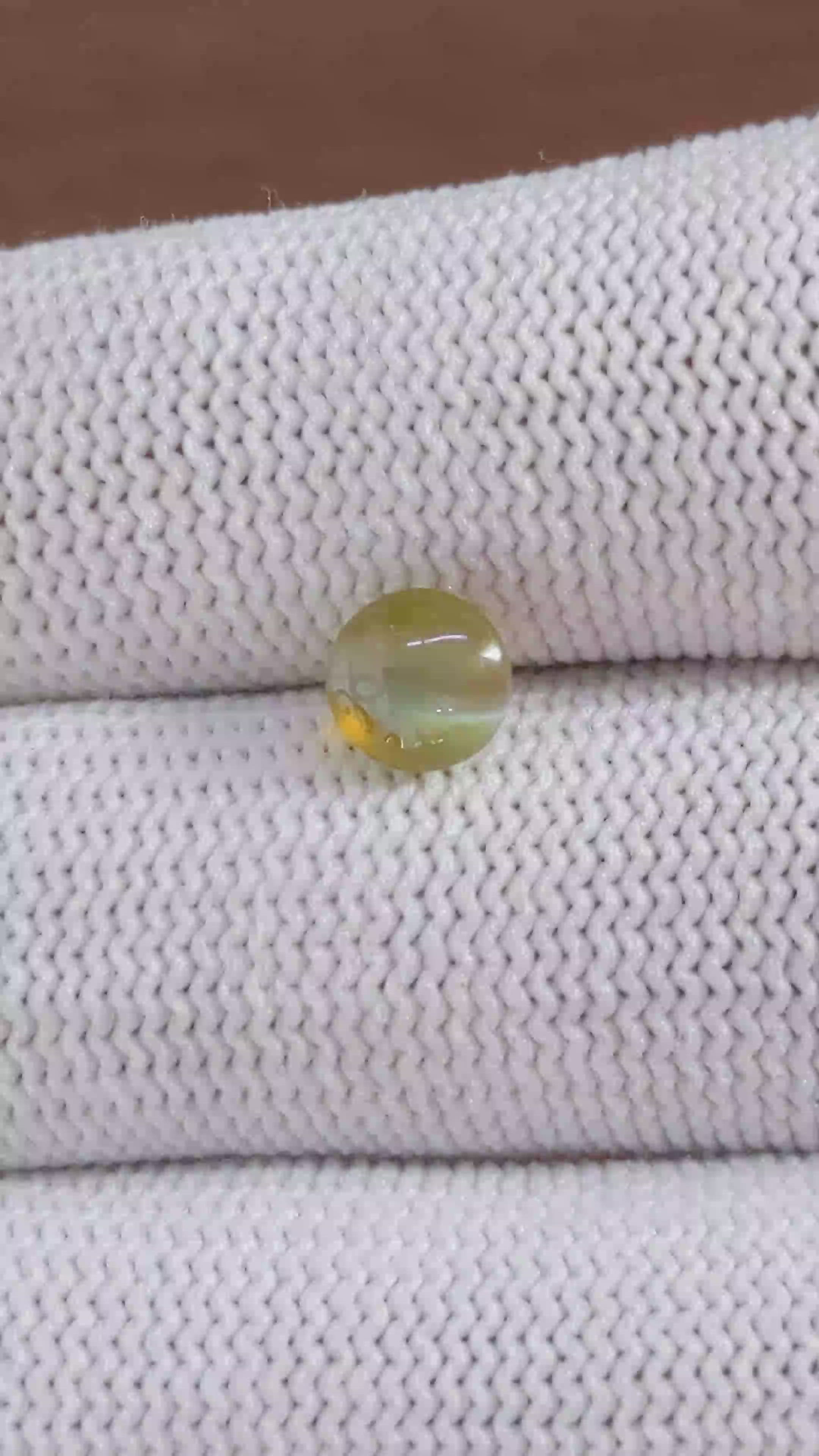 1.51 Ct. Brownish Green Cabochon Chrysoberyl from Tanzania Size Video