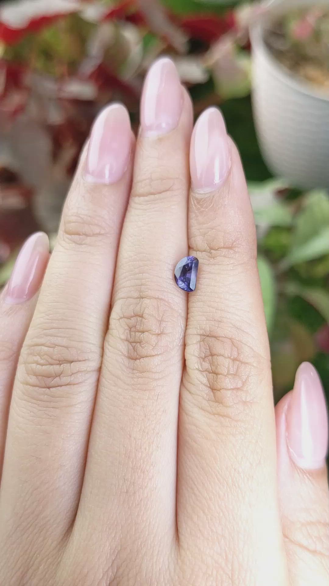 0.73 Ct. Purple Spinel from Ceylon (Sri Lanka) Size Video