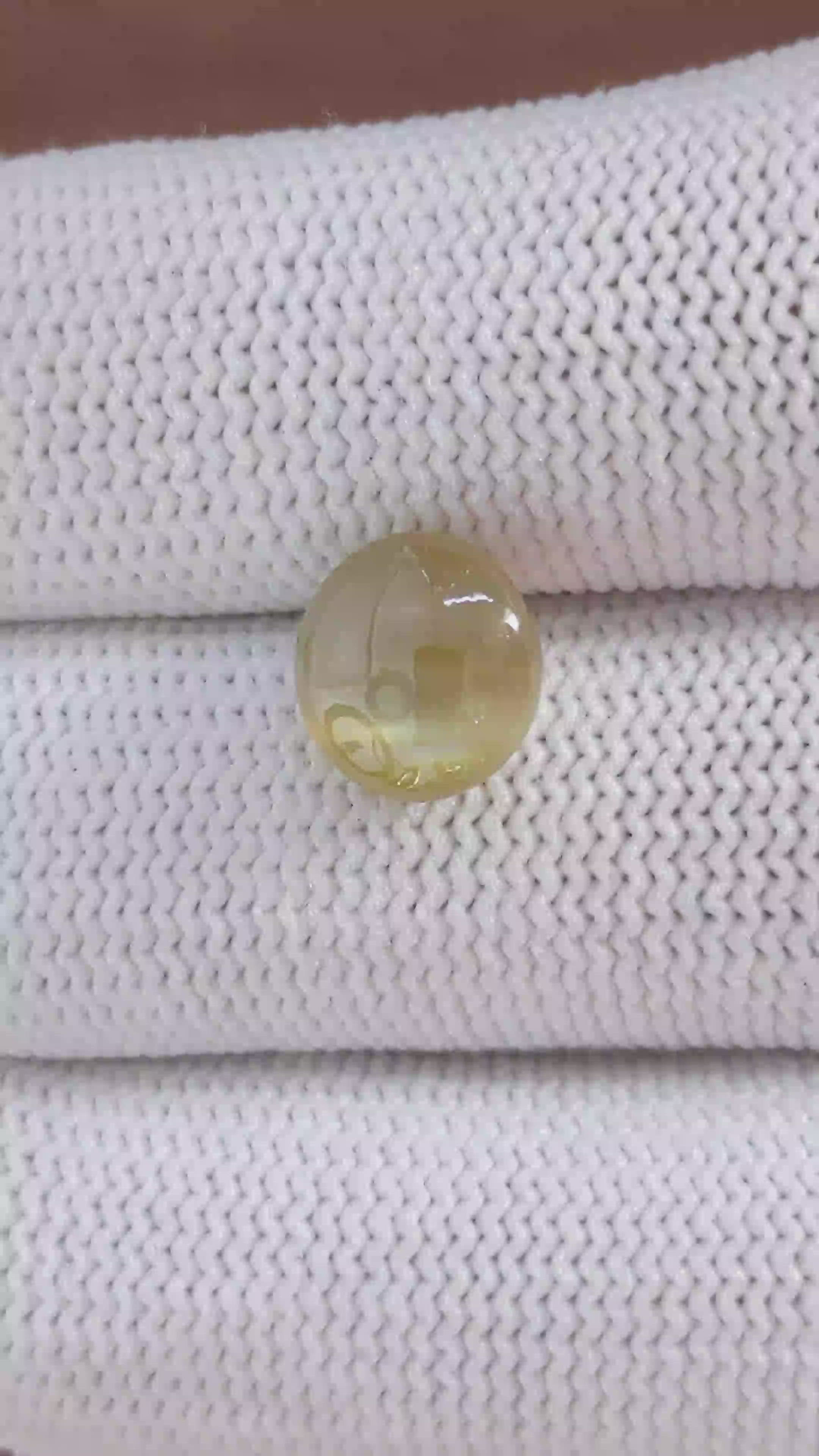 5.07 Ct. Greenish Brown Cabochon Chrysoberyl from Tanzania Size Video