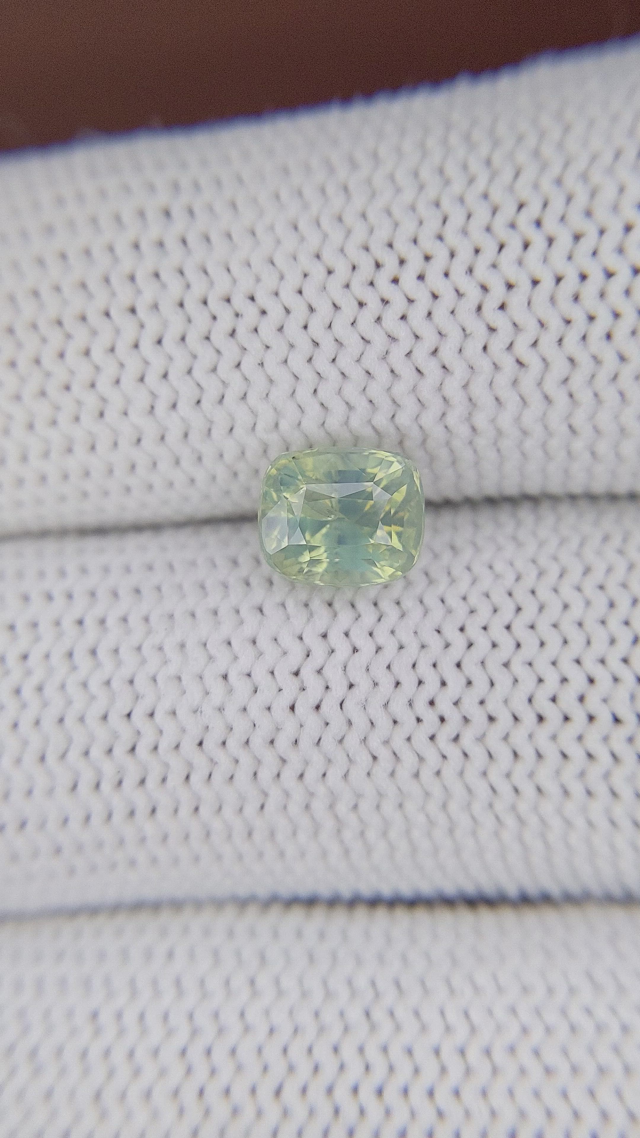 2.02 Ct. Yellowish Green Chrysoberyl from Tanzania Size Video