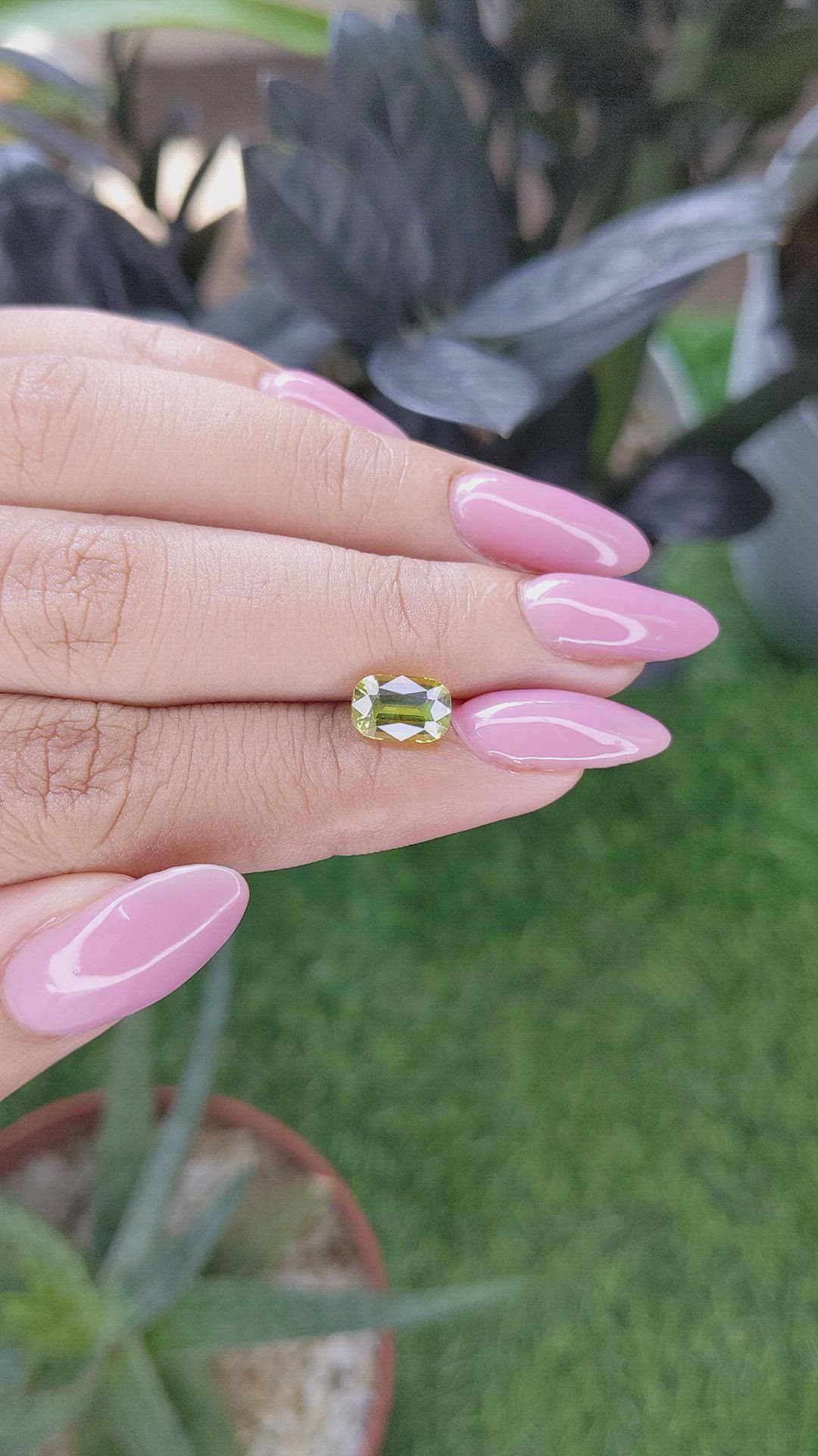 1.75 Ct. Greenish Yellow Chrysoberyl from Tanzania Size Video