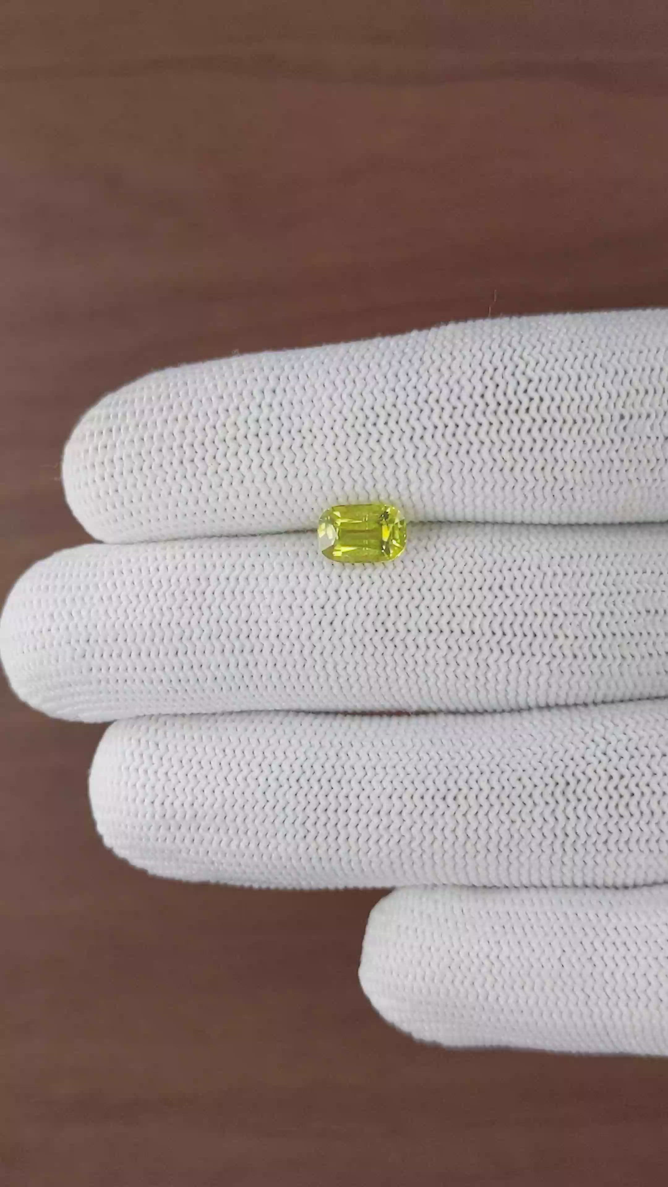 1.75 Ct. Greenish Yellow Chrysoberyl from Tanzania Size Video