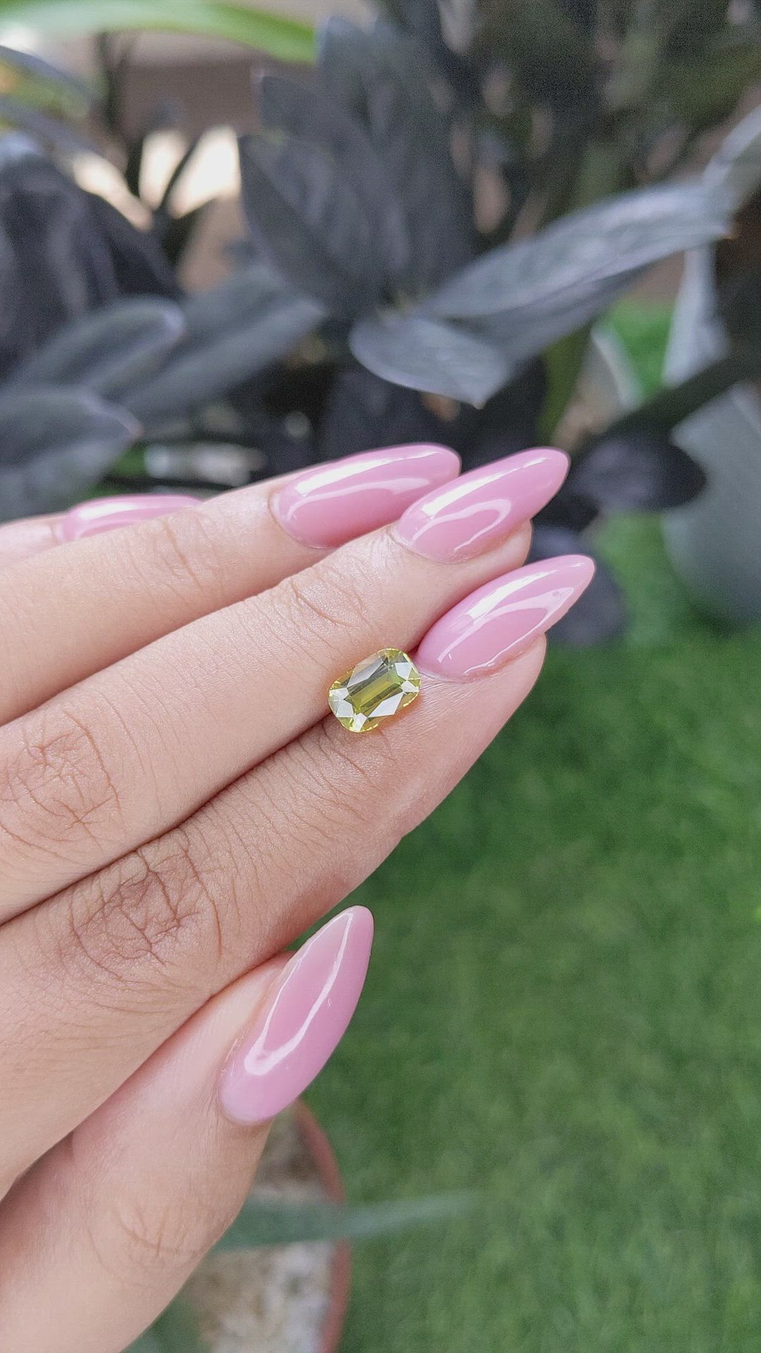 1.75 Ct. Greenish Yellow Chrysoberyl from Tanzania Size Video