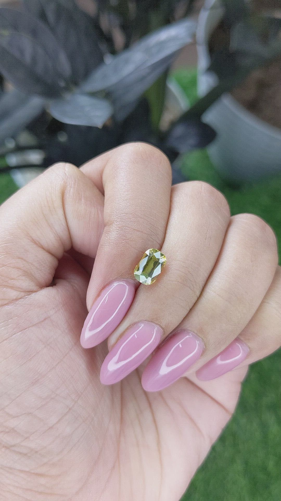 1.75 Ct. Greenish Yellow Chrysoberyl from Tanzania Size Video