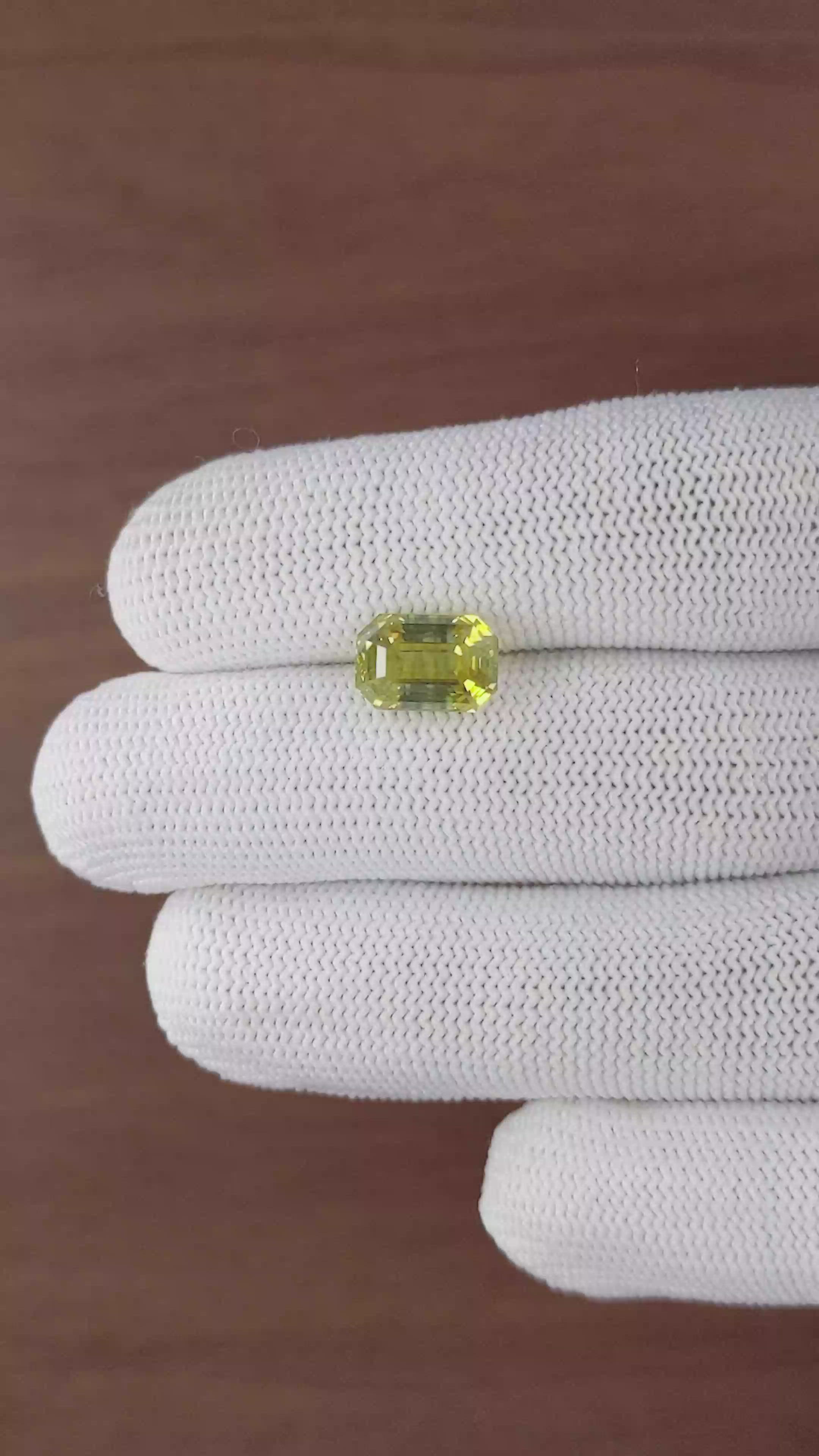 4.58 Ct. Yellowish Green Chrysoberyl from Tanzania Size Video
