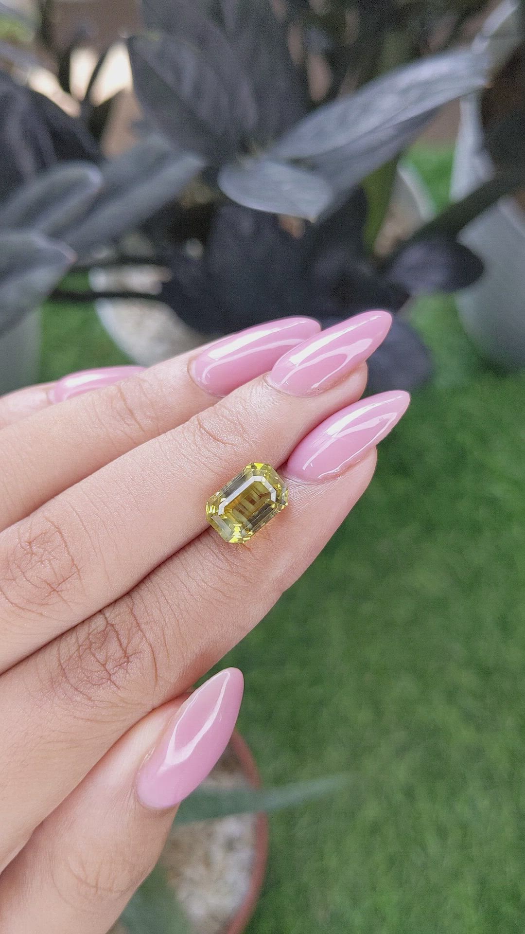 4.58 Ct. Yellowish Green Chrysoberyl from Tanzania Size Video
