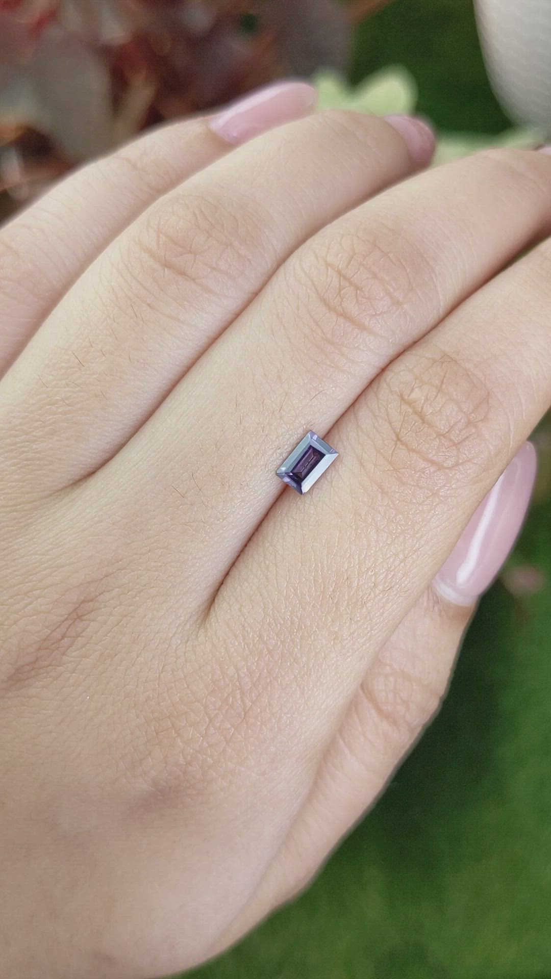 0.51 Ct. Greyish Violet Spinel from Ceylon (Sri Lanka) Size Video