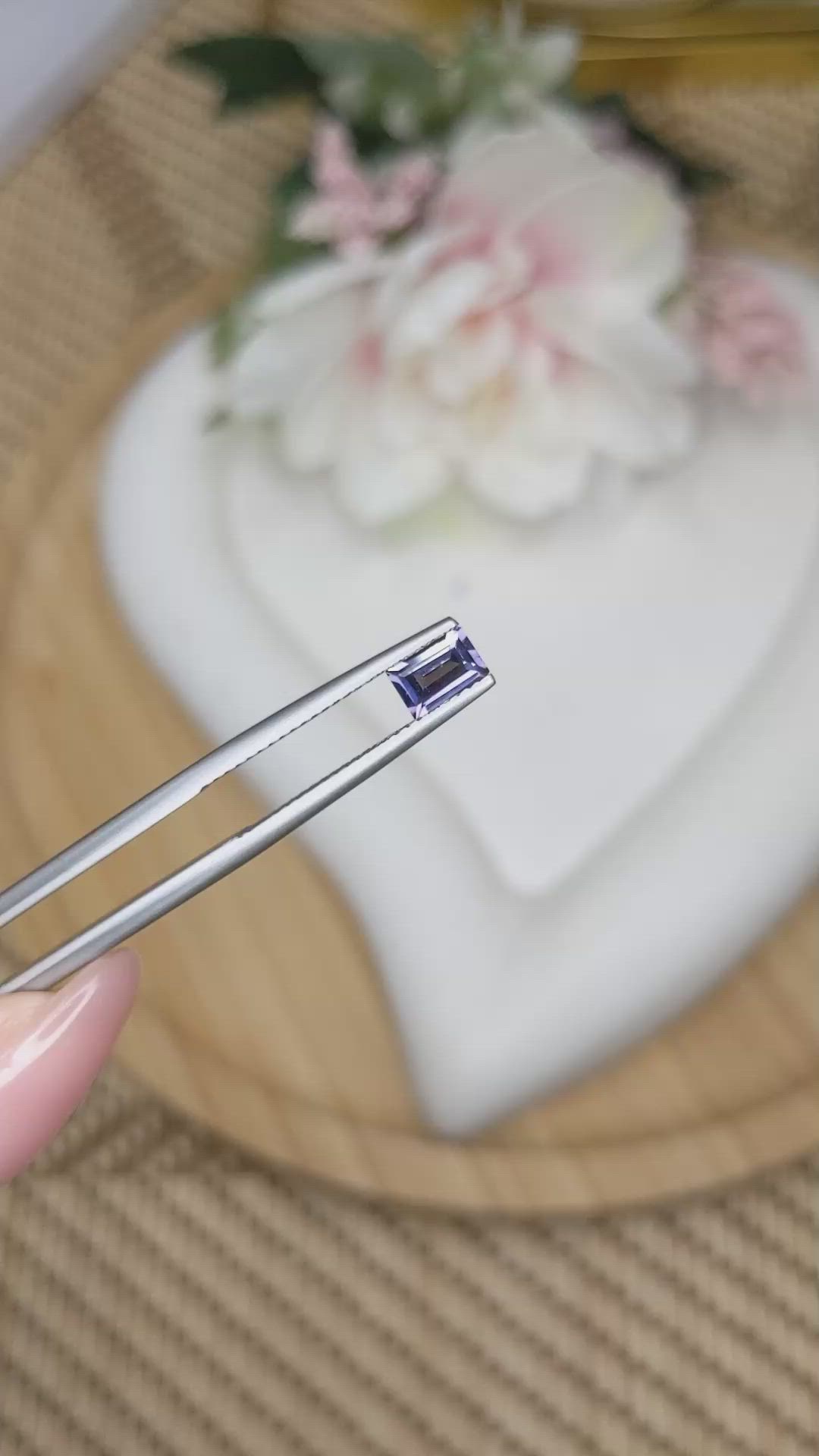 0.51 Ct. Greyish Violet Spinel from Ceylon (Sri Lanka) Size Video