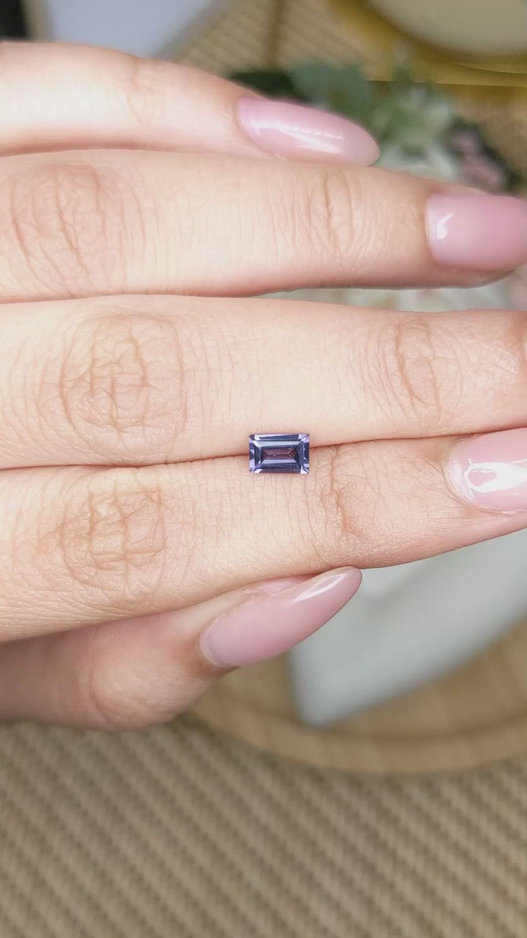 0.51 Ct. Greyish Violet Spinel from Ceylon (Sri Lanka) Size Video