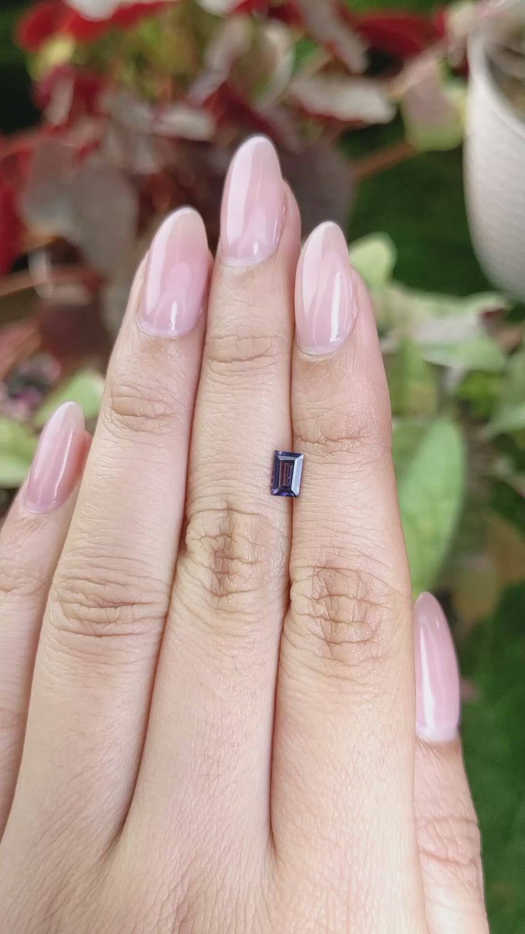 0.51 Ct. Greyish Violet Spinel from Ceylon (Sri Lanka) Size Video