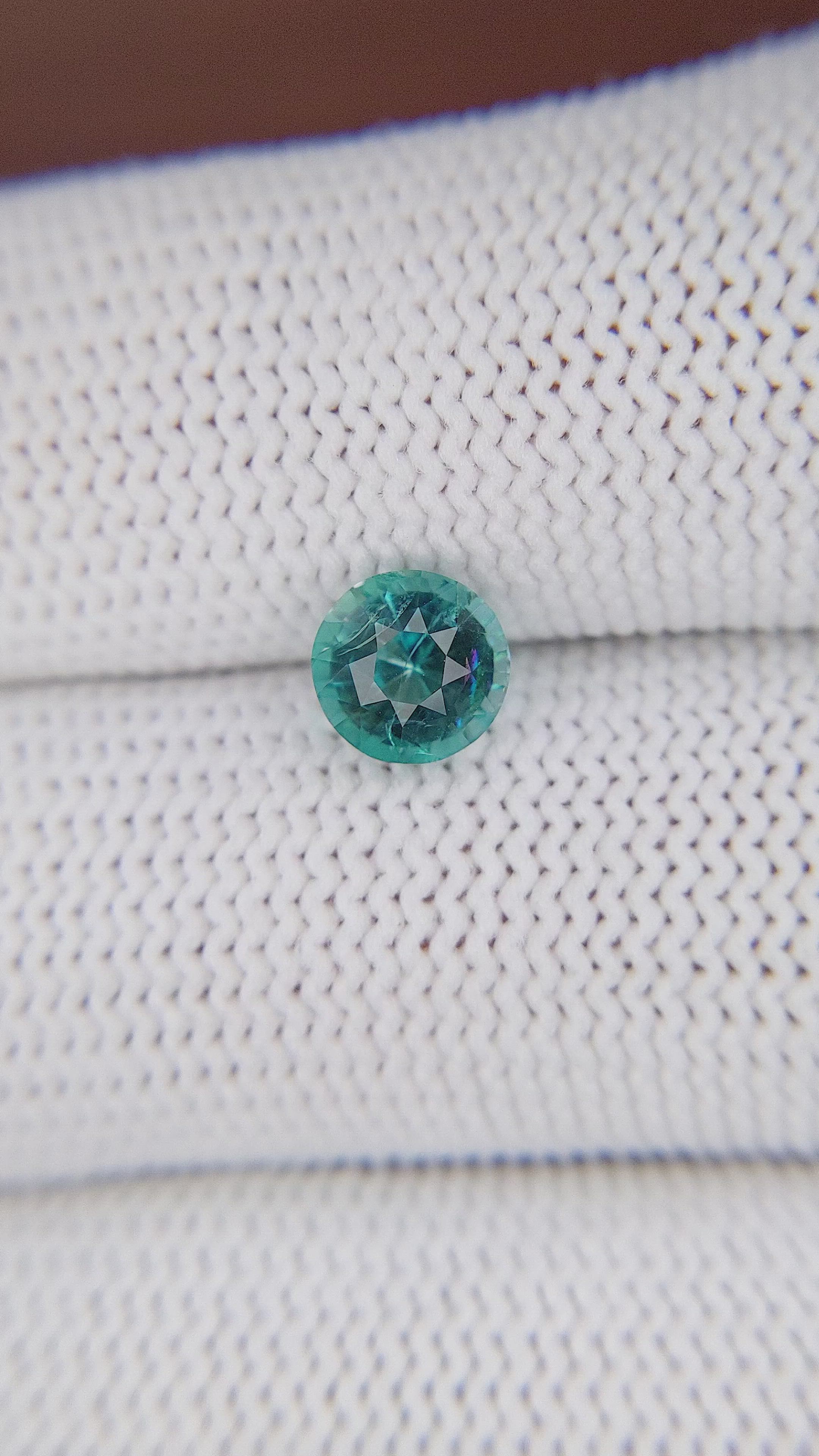 1.15 Ct. Bluish Green Grandidierite from Madagascar Size Video