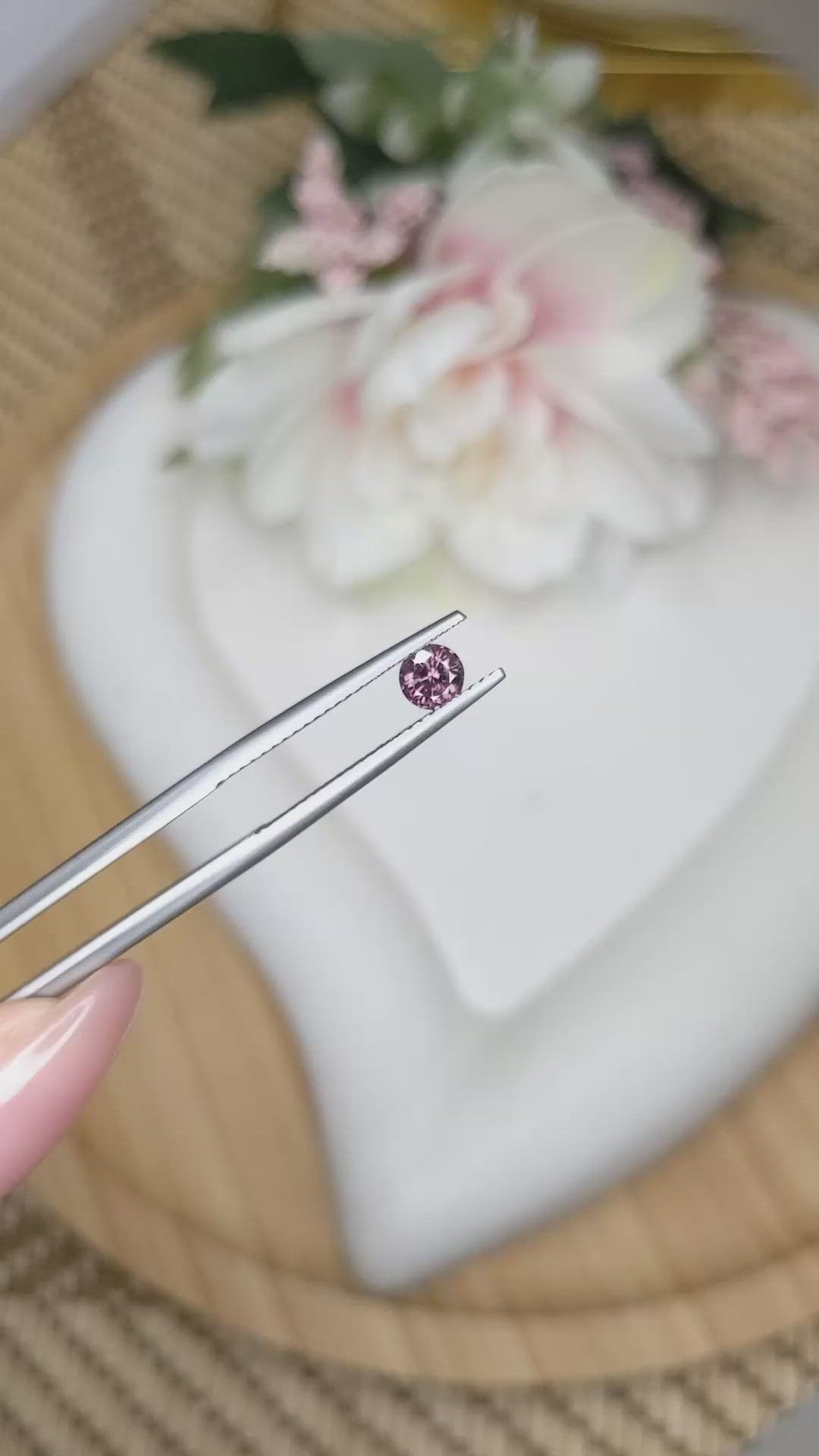 0.50 Ct. Pink Spinel from Ceylon (Sri Lanka) Size Video